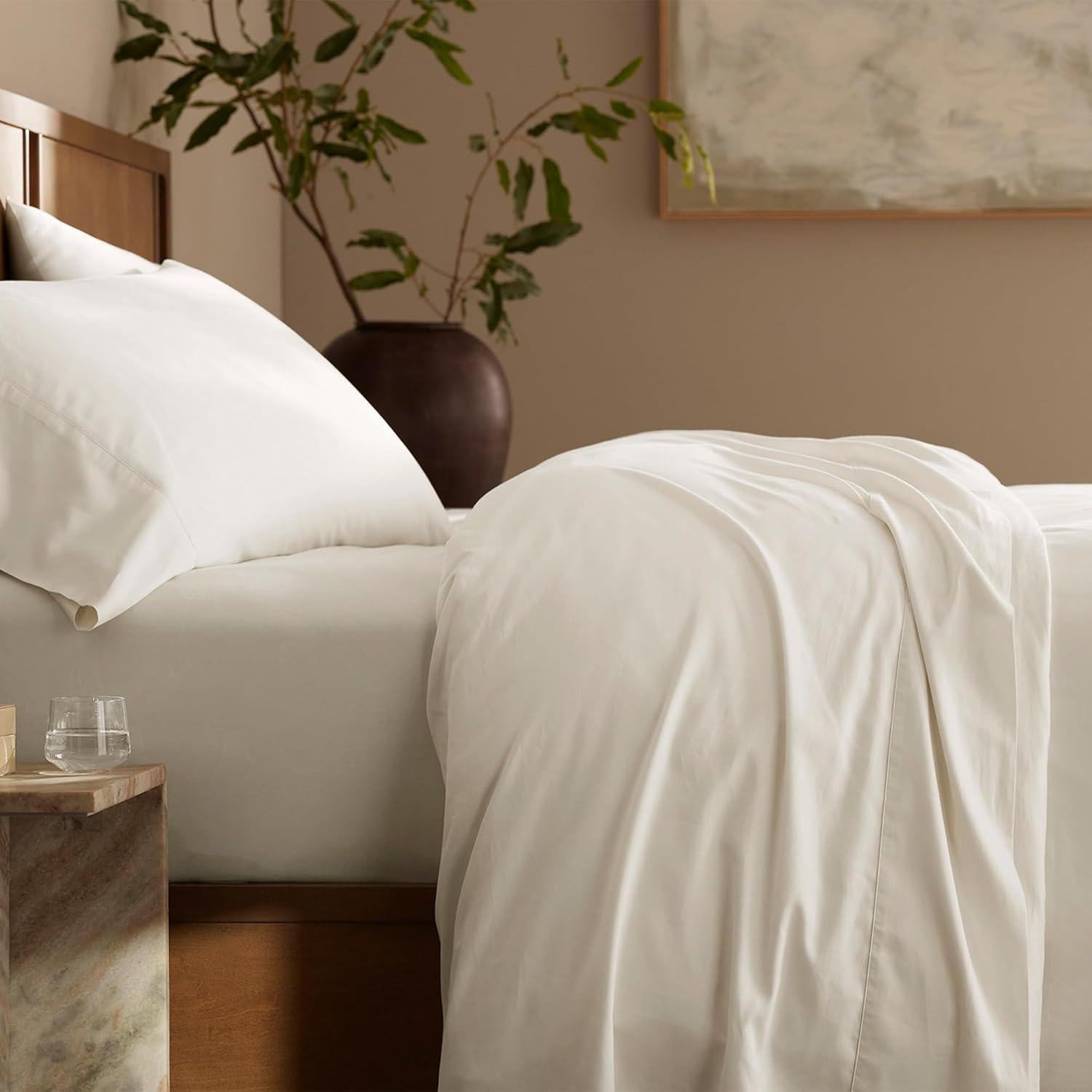 Sábana Ajustable Individual Boll & Branch 100% Algodón Orgánico Crema