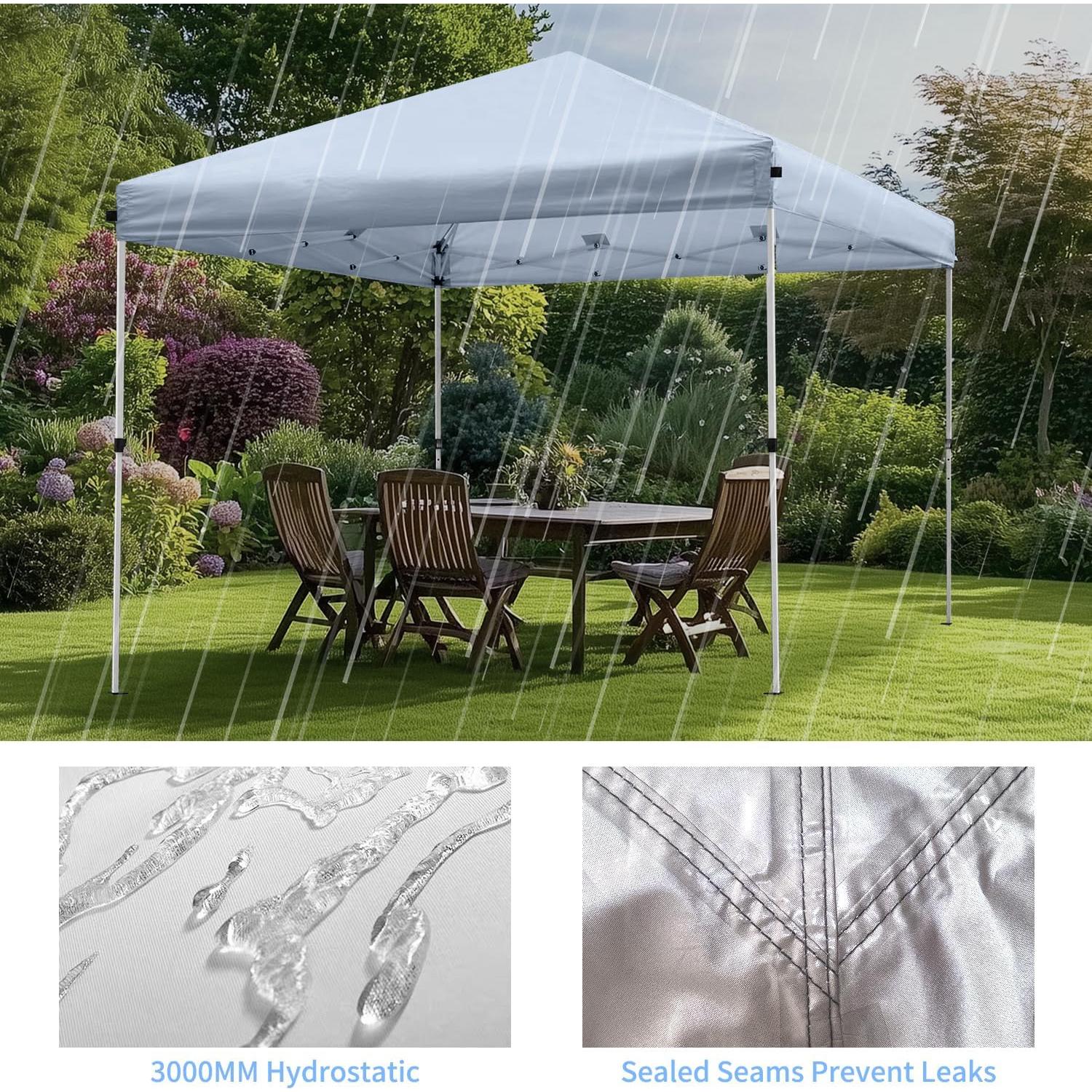 Cubierta de Reemplazo para Carpa 10x10 JOSIVIKY Gris Impermeable