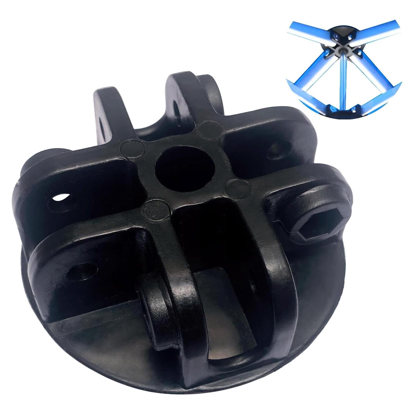 Conector de Soporte Central de Techo 4 Vías Celeyearnirs Negro