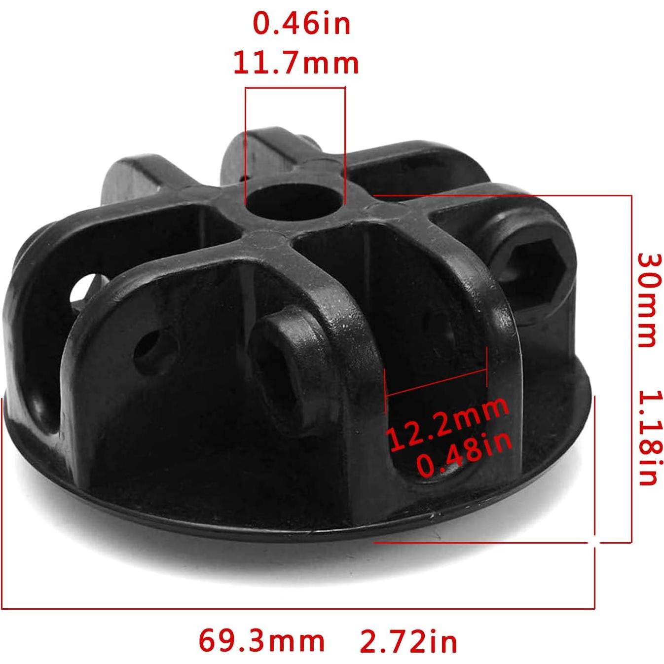 Conector de Soporte Central de Techo 4 Vías Celeyearnirs Negro