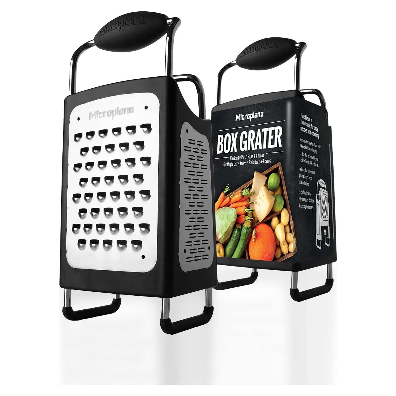 Rallador de Caja Microplane Acero Inoxidable 4 Lados Multiusos