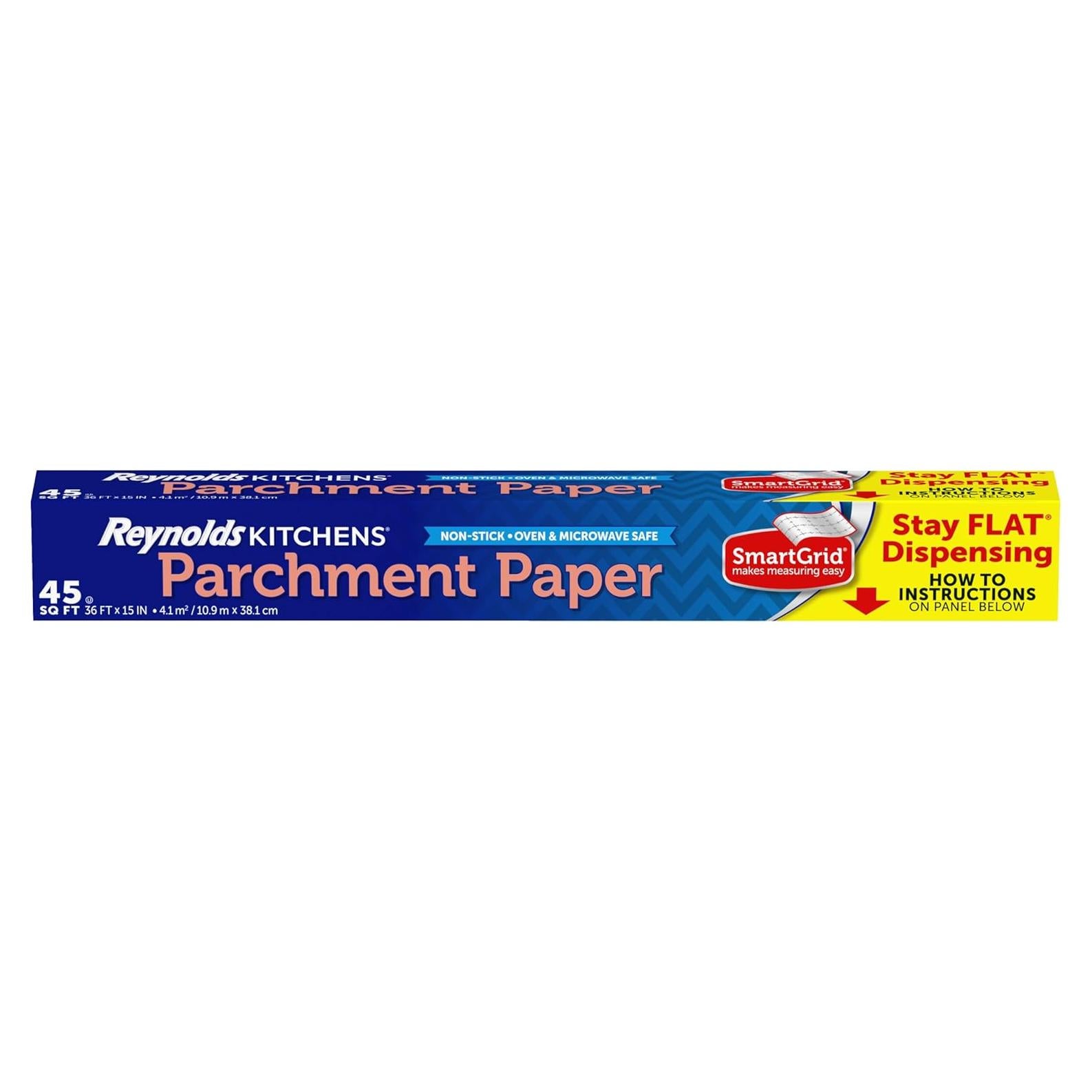 Rollo de Papel Pergamino Reynolds Stay Flat 10.97m x 38.1cm