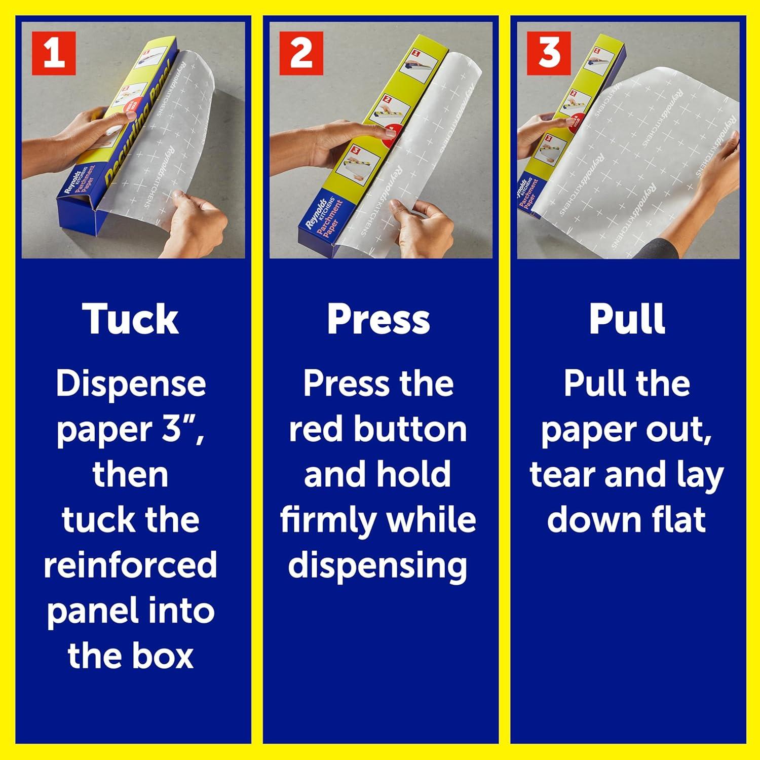 Rollo de Papel Pergamino Reynolds Stay Flat 10.97m x 38.1cm