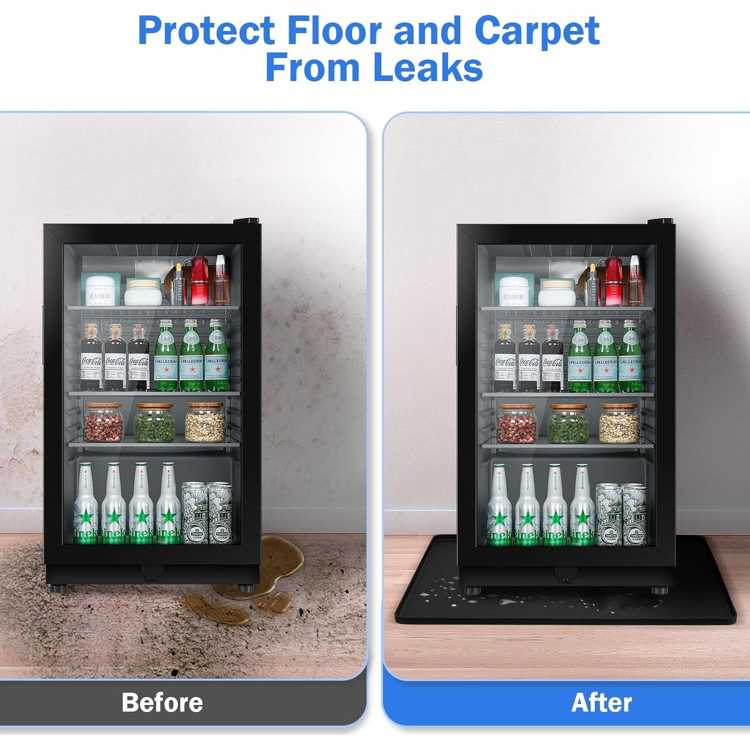 Alfombrilla de Silicona Negra para Mini Nevera 65x60cm