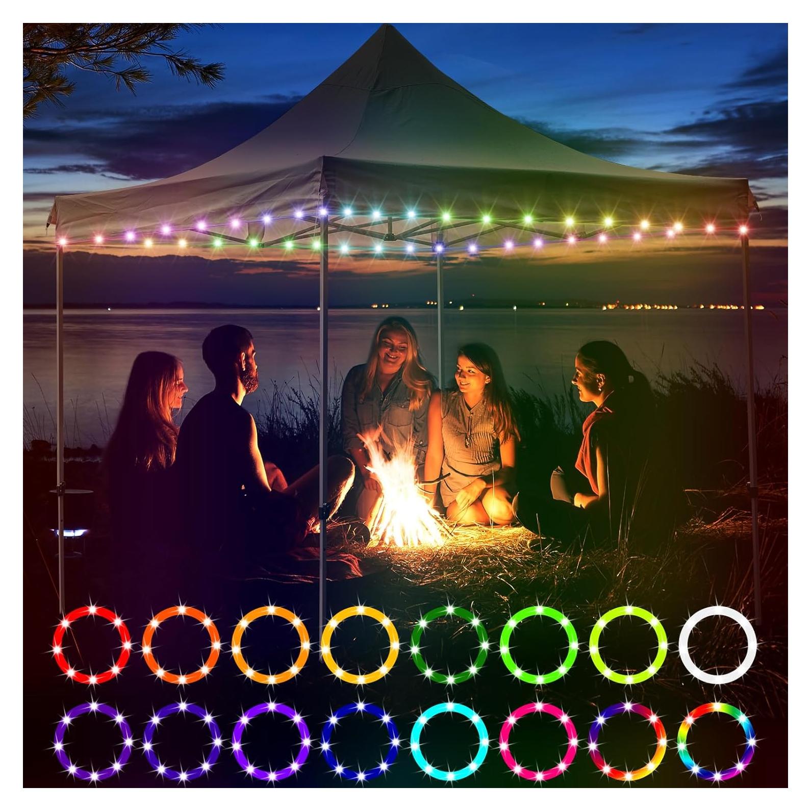 Luces de Cadena LED Waybelive 12 m, 16 Colores, Impermeable
