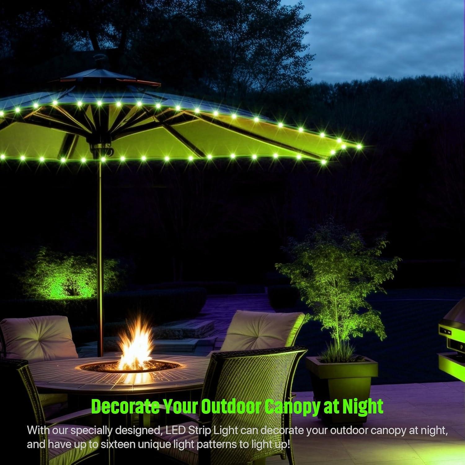 Luces de Cadena LED Waybelive 12 m, 16 Colores, Impermeable