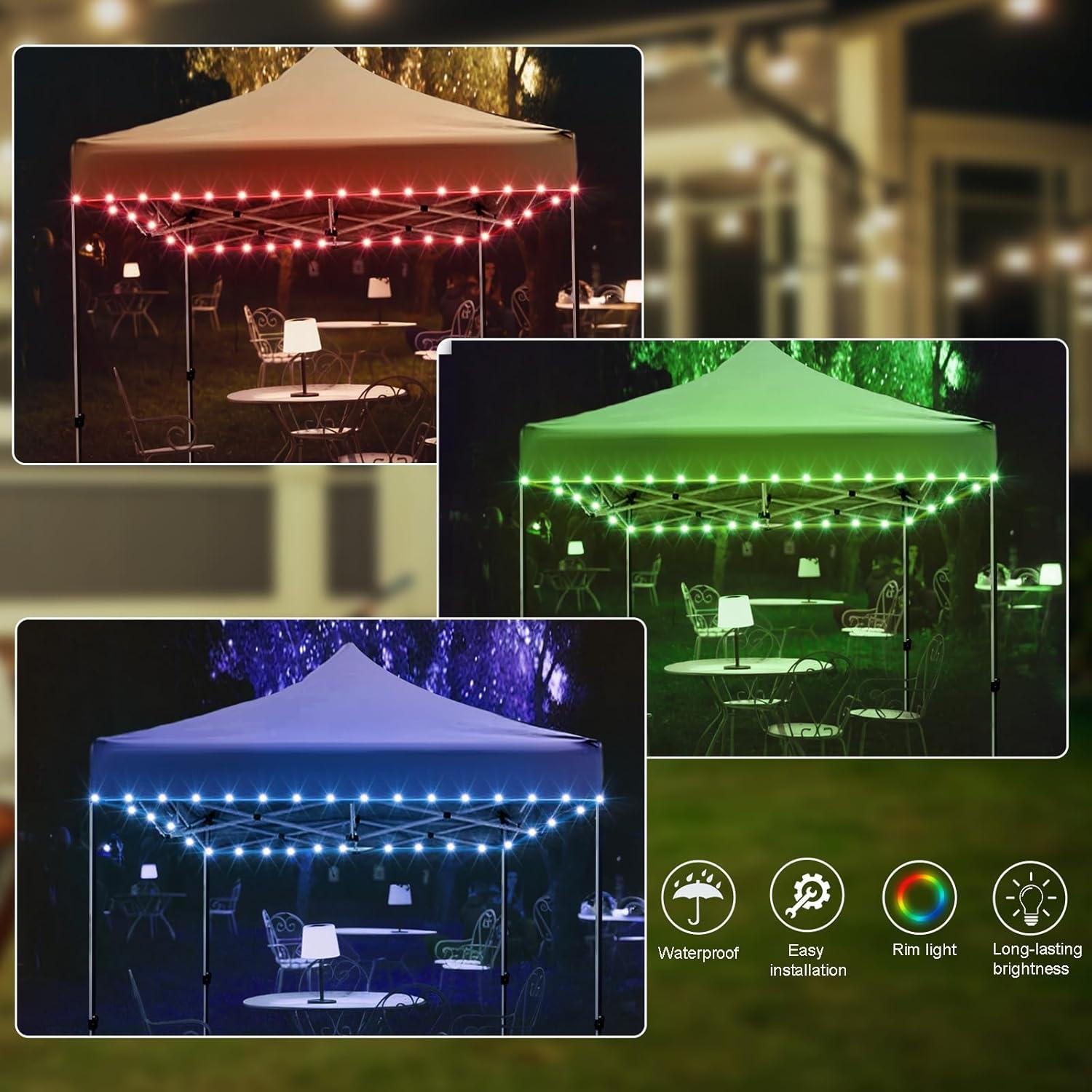 Luces de Cadena LED Waybelive 12 m, 16 Colores, Impermeable