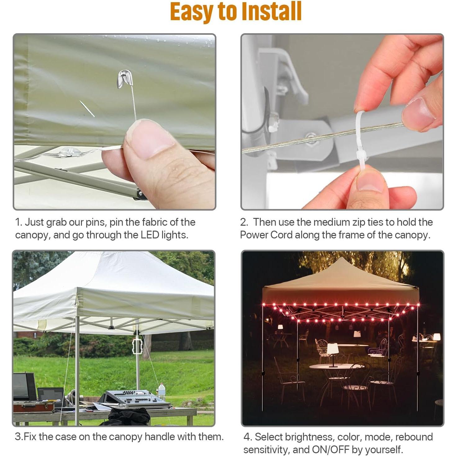 Luces de Cadena LED Waybelive 12 m, 16 Colores, Impermeable