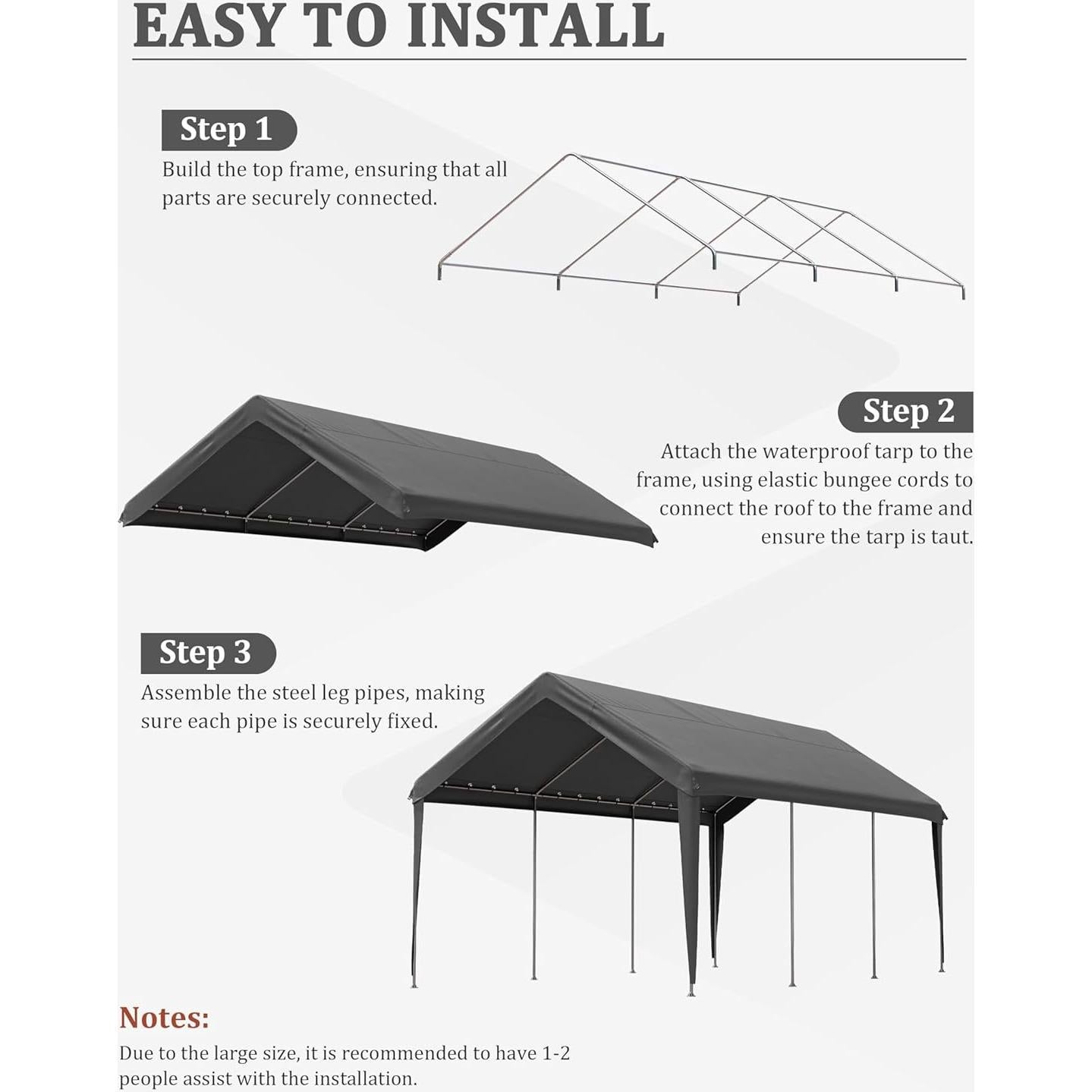 Cubierta de Reemplazo para Carpa Snubbull 10x6 m Impermeable
