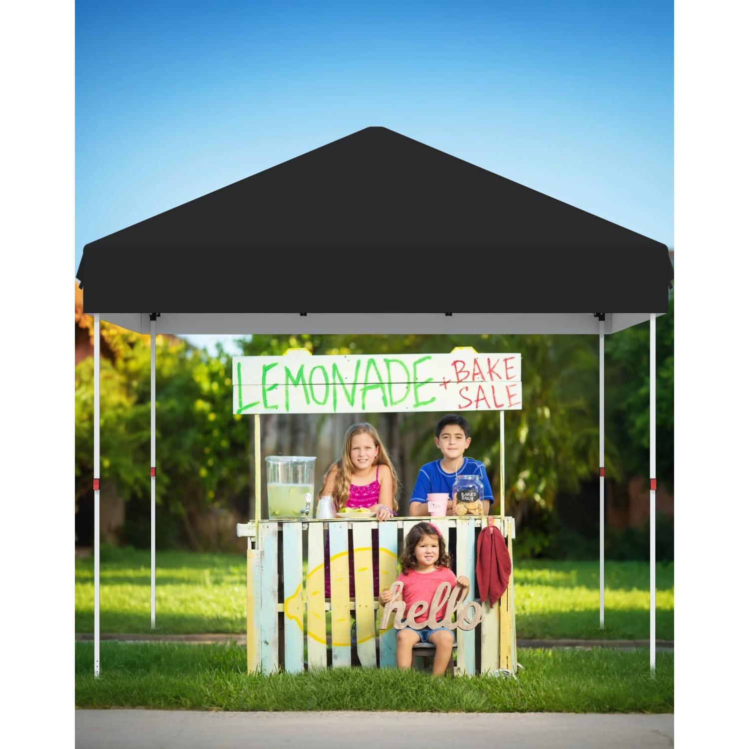 Carpa Pop-Up VORTEXTOVE 3.05x3.05m Impermeable Ajustable Negra