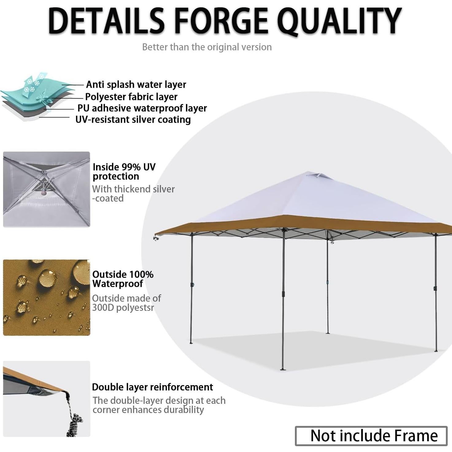 Cubierta Superior de Reemplazo Fokocy 13x13 para Carpa Coleman