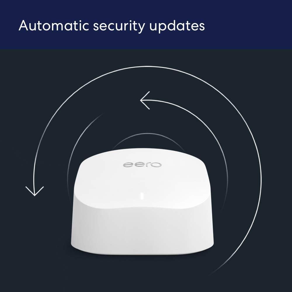 Amazon eero 6 mesh wifi extender with 1-month free eero Plus (auto-renews) - Add up to 1,500 sq. ft. of Wi-Fi 6 coverage to your existing eero mesh wifi network