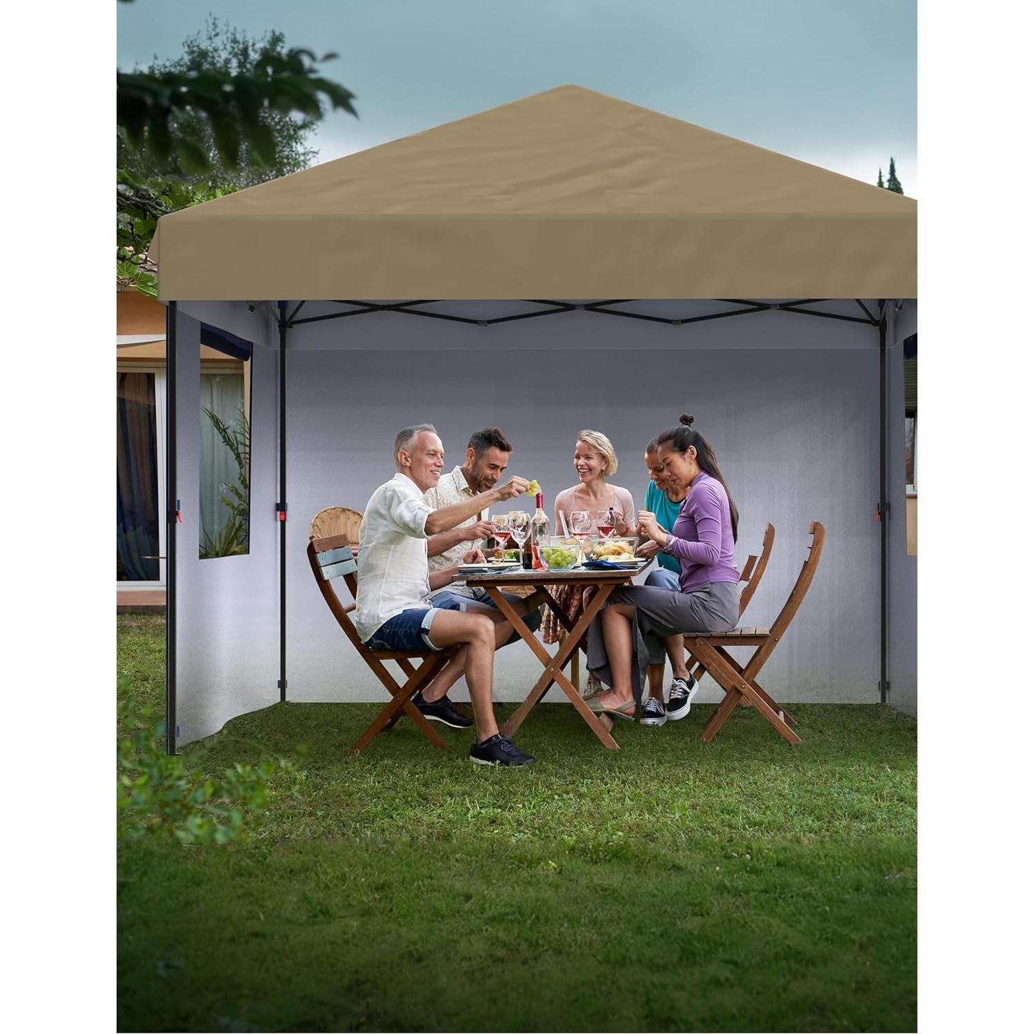 Carpa Plegable Garvee 3x3m Caqui Resistente UV y Agua