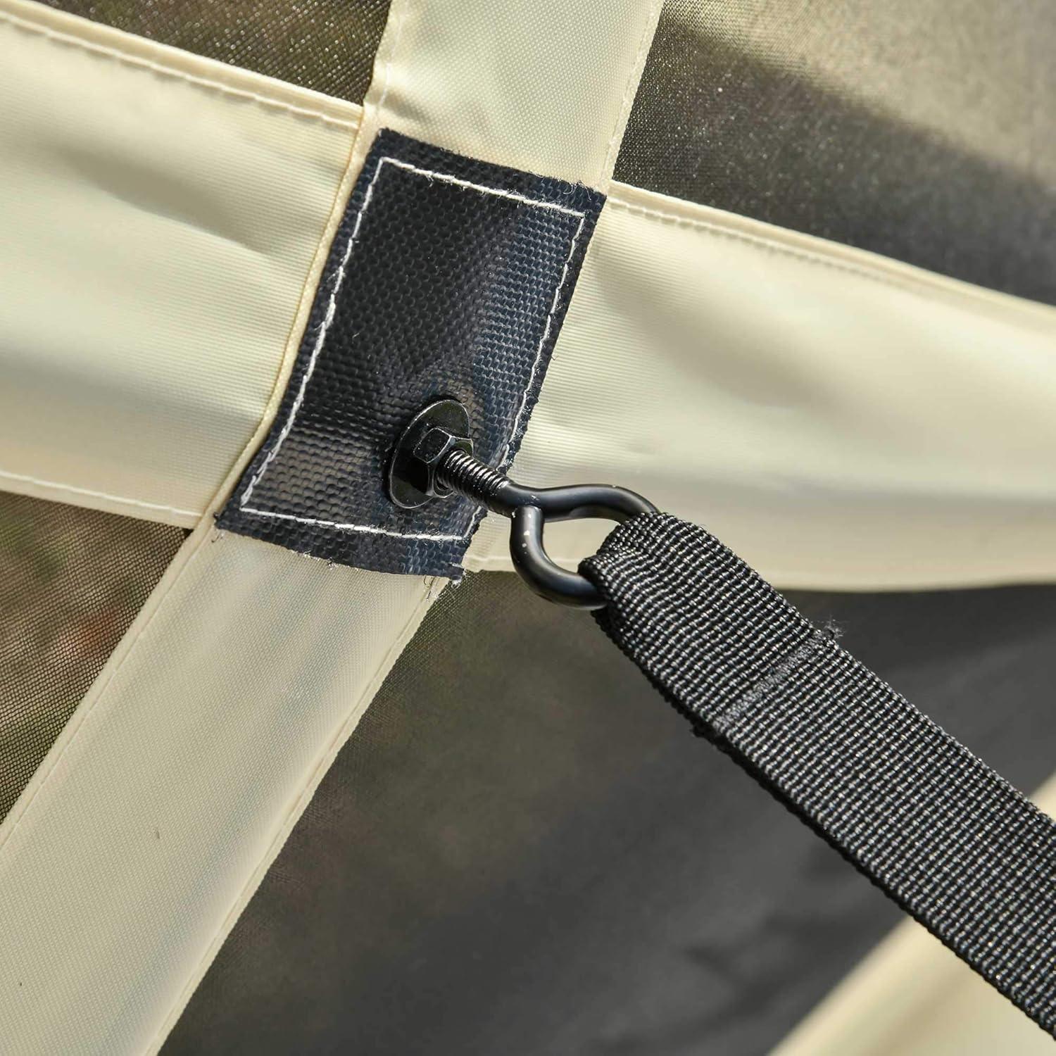 Carpa Plegable Outsunny 2.13x2.13m Beige para Camping