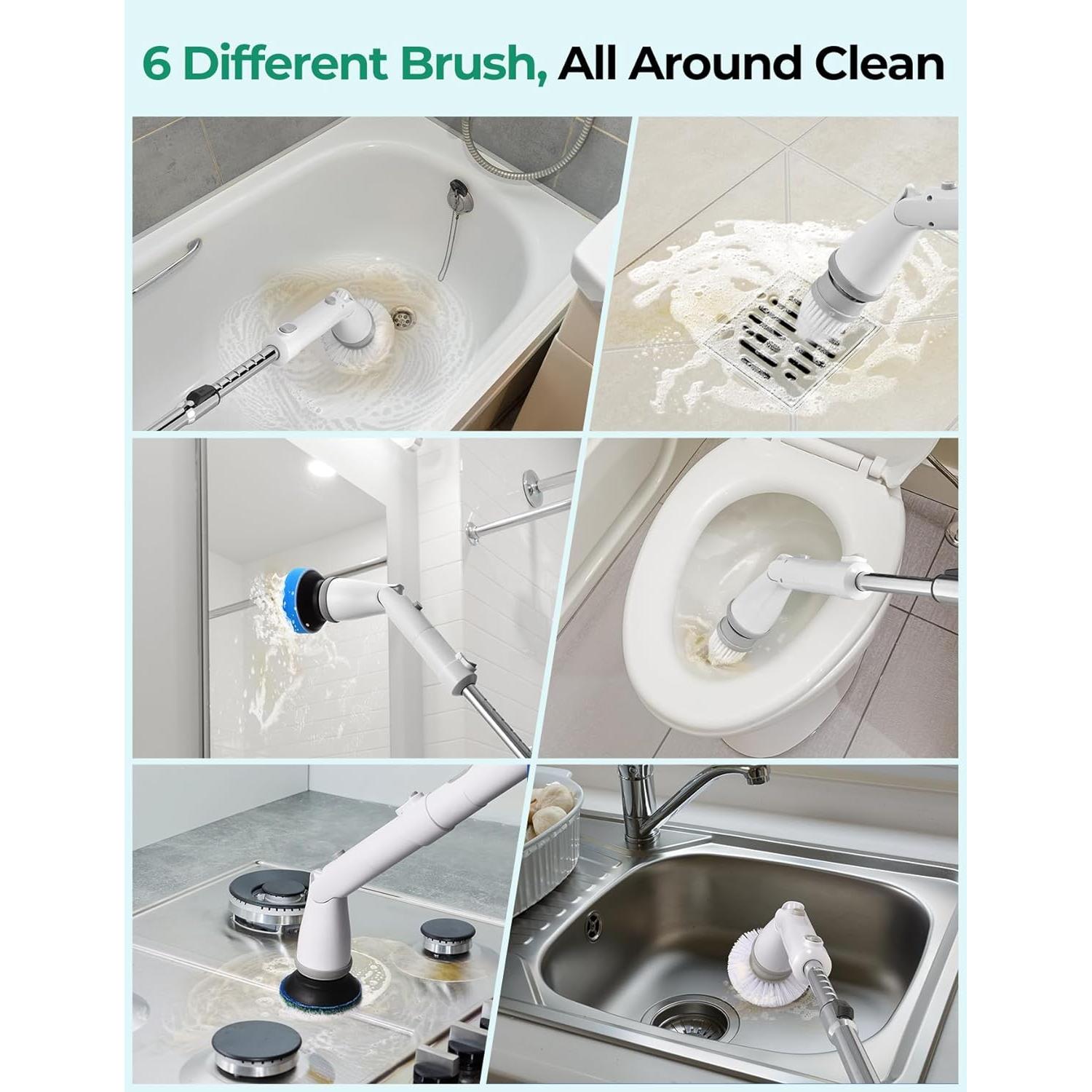 Limpiador Eléctrico de Ducha kHelfer KH8 Inalámbrico 8 Cabezas