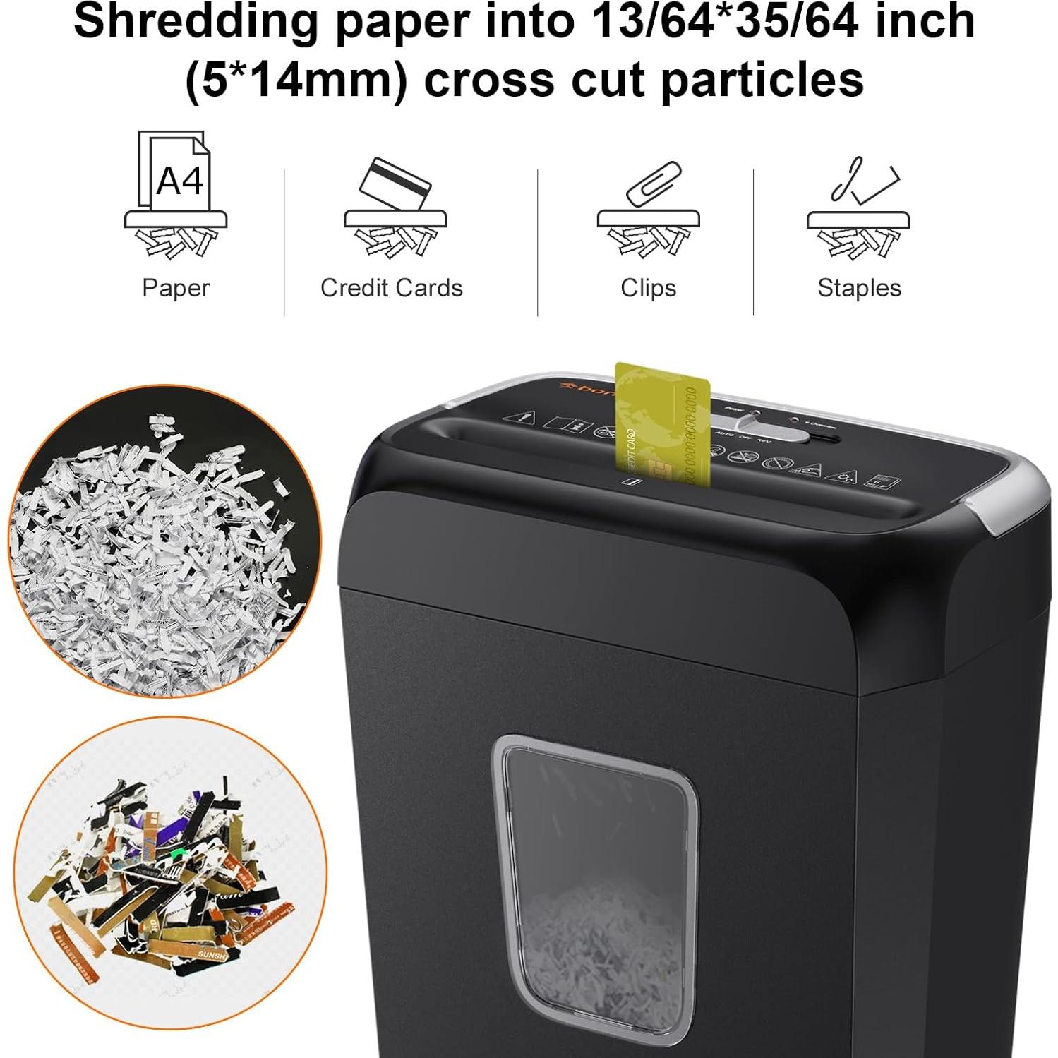 Destructora de Papel Bonsaii C237-B Corte Cruzado 6 Hojas