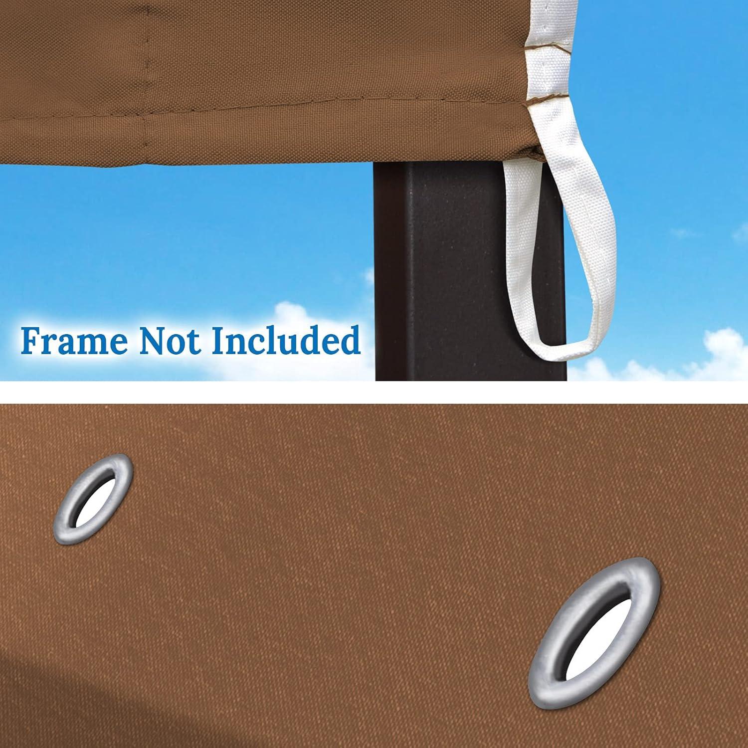 Cubierta de Reemplazo para Gazebo YardGrow 10x15 ft Marrón