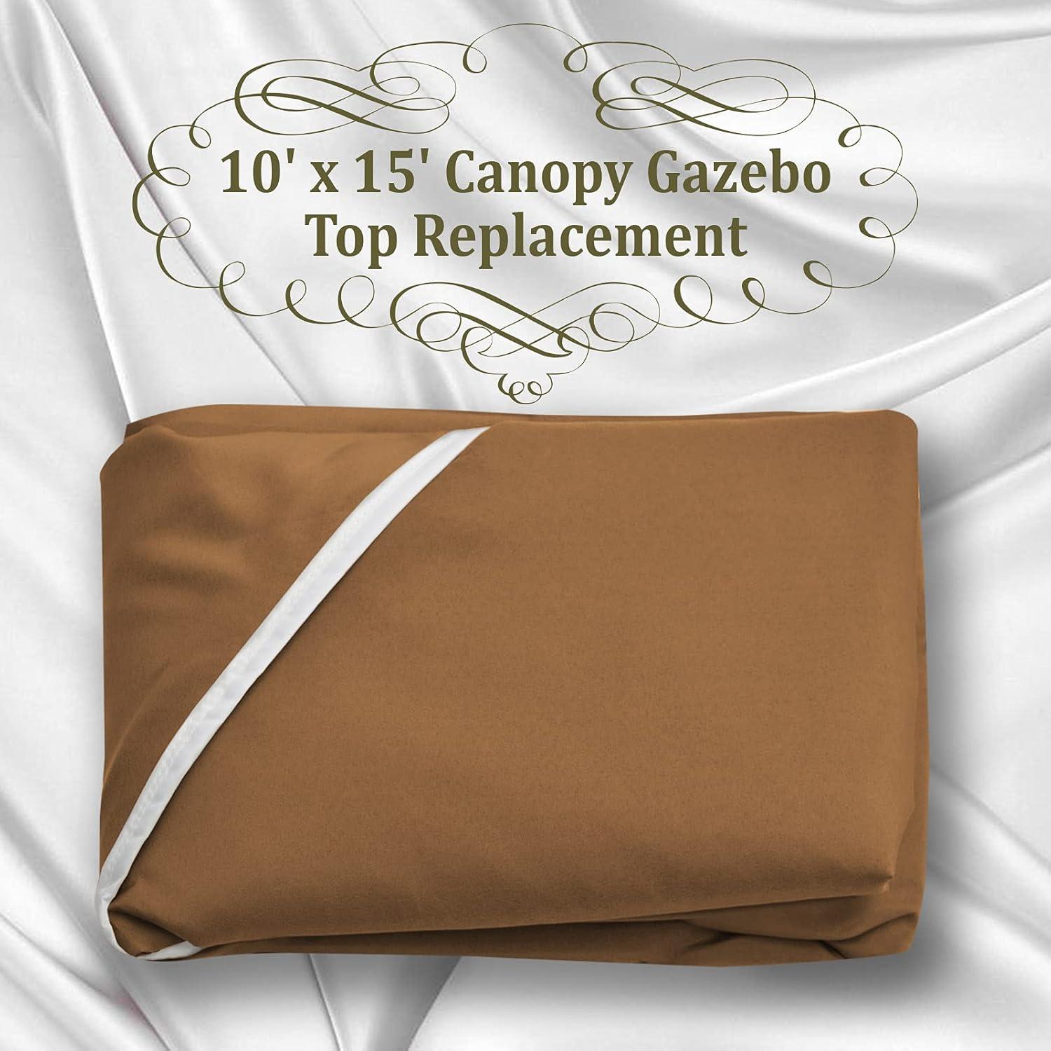 Cubierta de Reemplazo para Gazebo YardGrow 10x15 ft Marrón