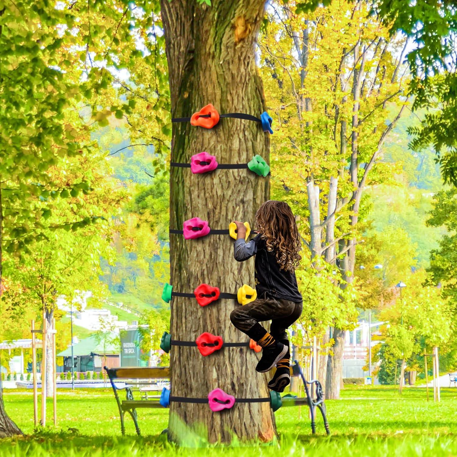 Agarres de Escalada para Niños Just.smile 15 Pcs con Correas