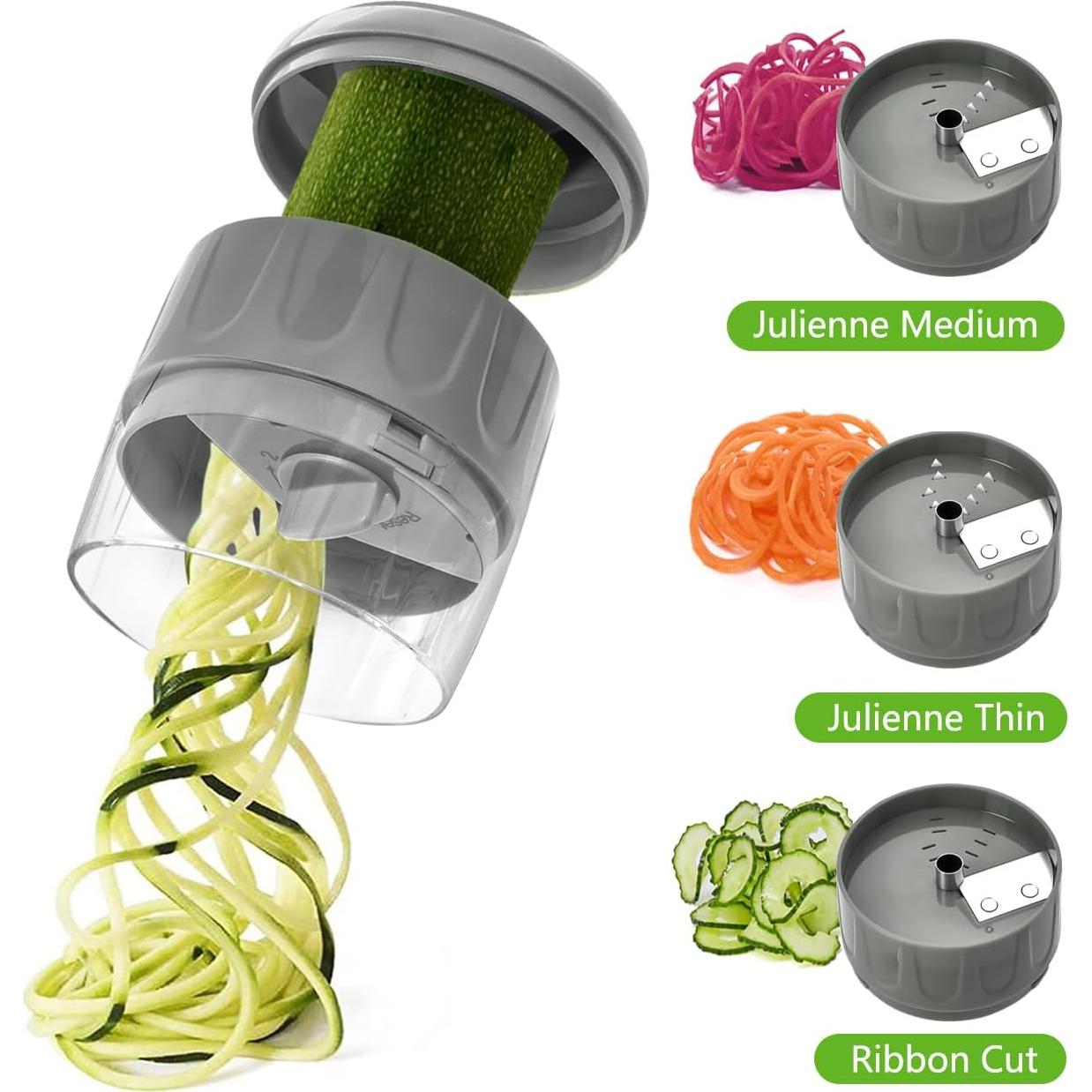 Picador de Verduras LHS 9 en 1 con 5 Cuchillas y Espiralizador