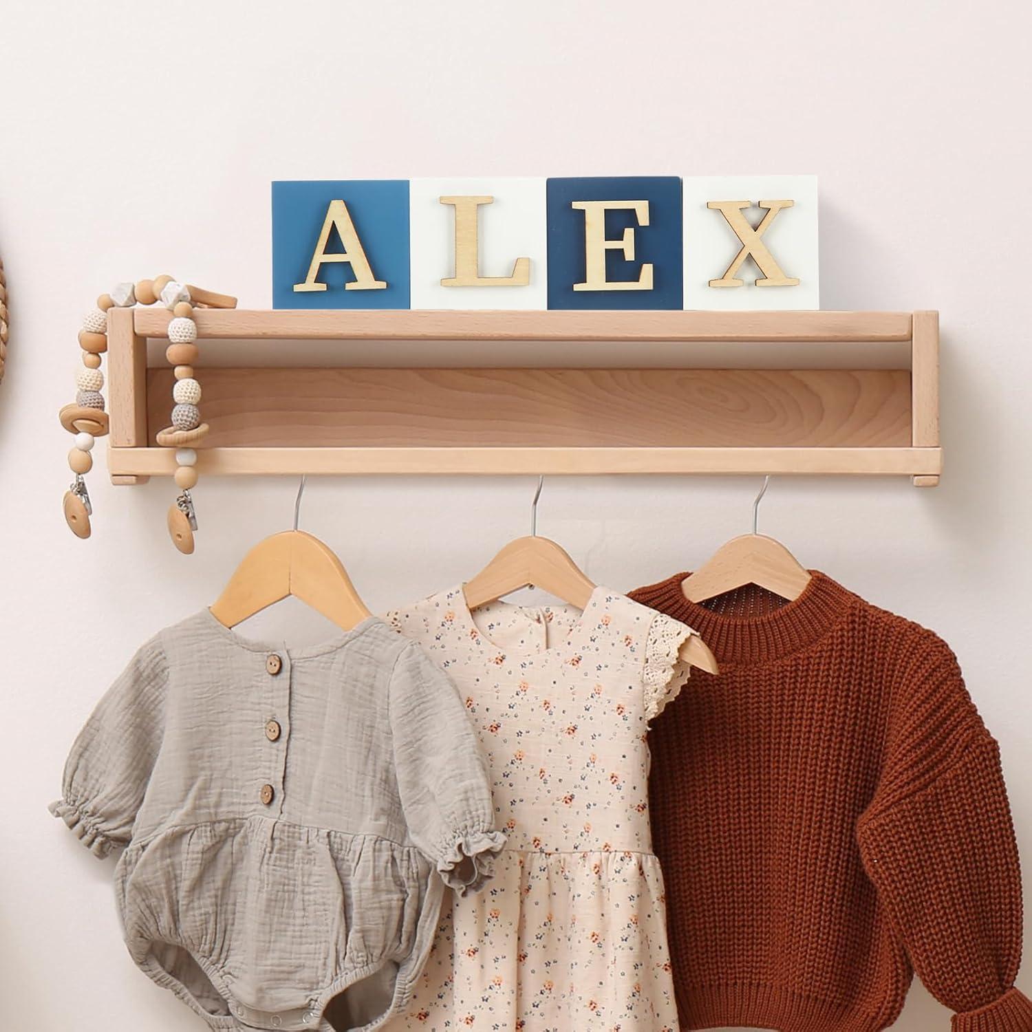 Bloques de Letras de Madera Personalizados Kigley - 8 Piezas