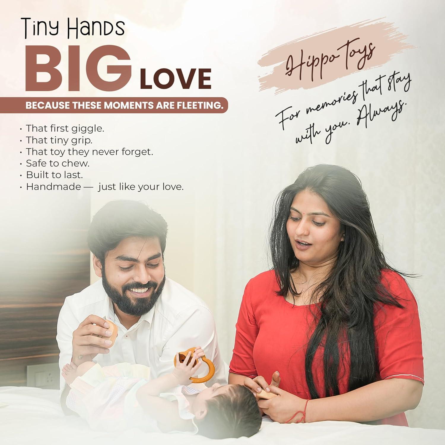 Juguete de Madera Natural Lovy para Dentición 0-6 Meses