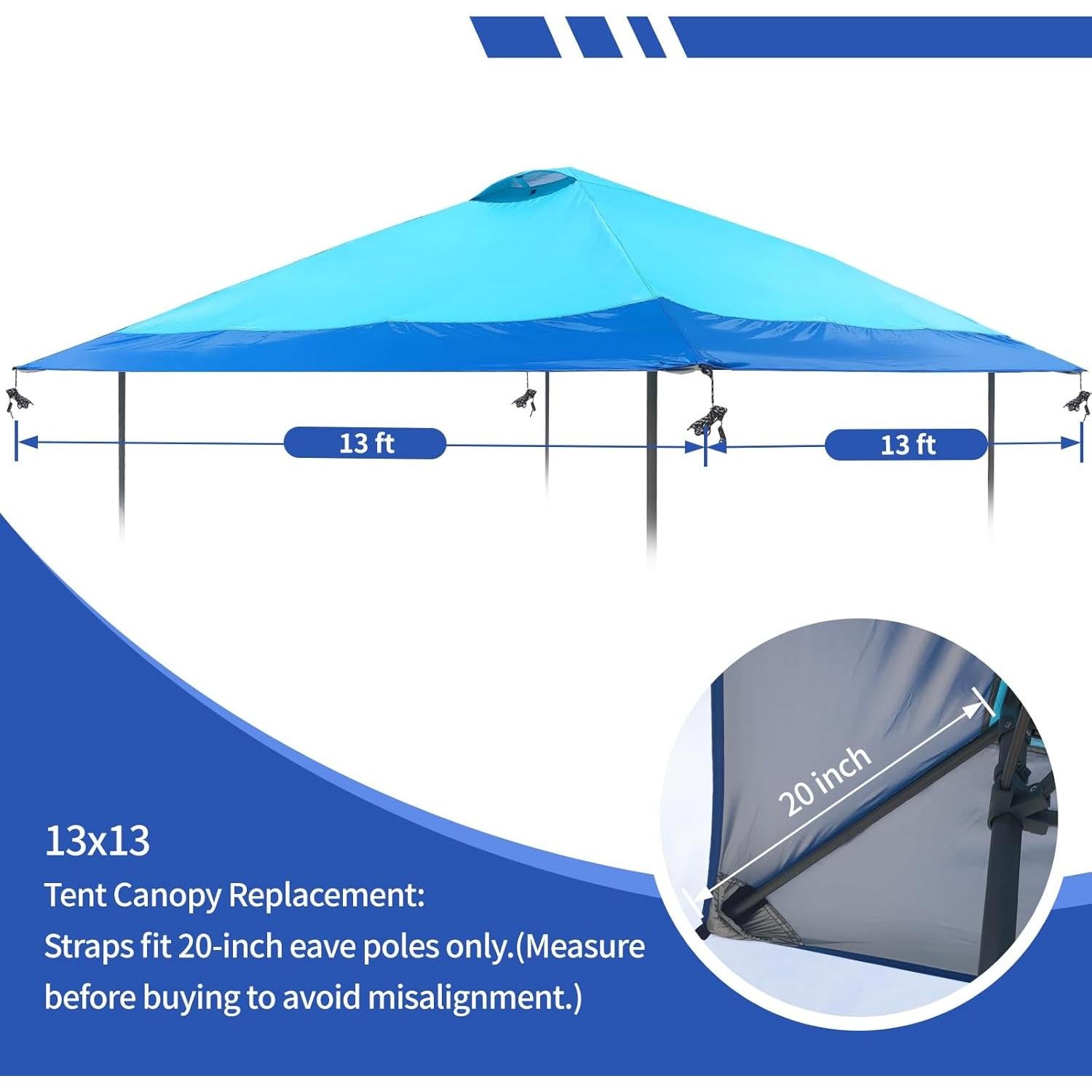 Cubierta de Reemplazo Toldos 13x13 SHADCANOVA Oxford 300D