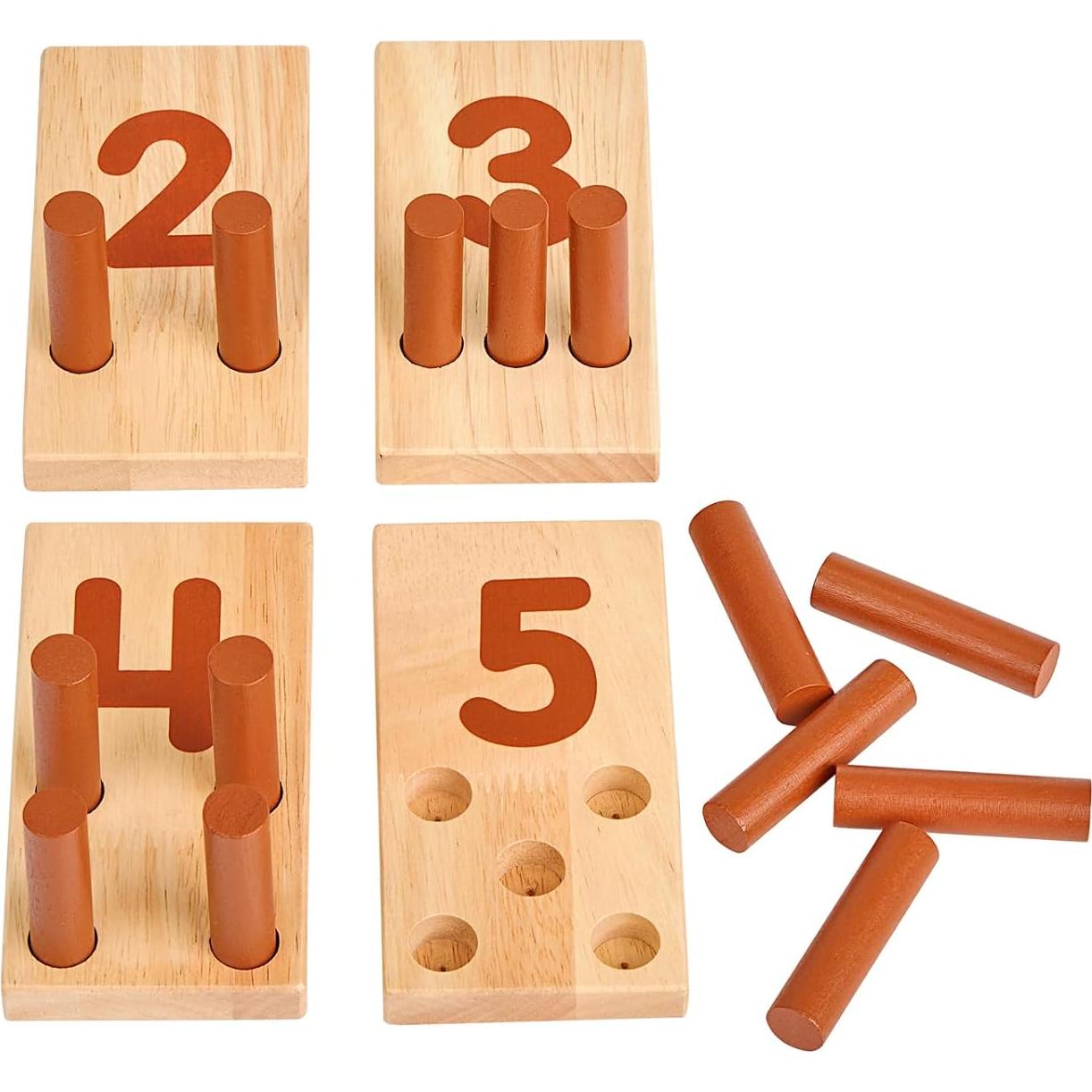 Tablero de Números Montessori Excellerations - 10 Tableros + 55 Puntas