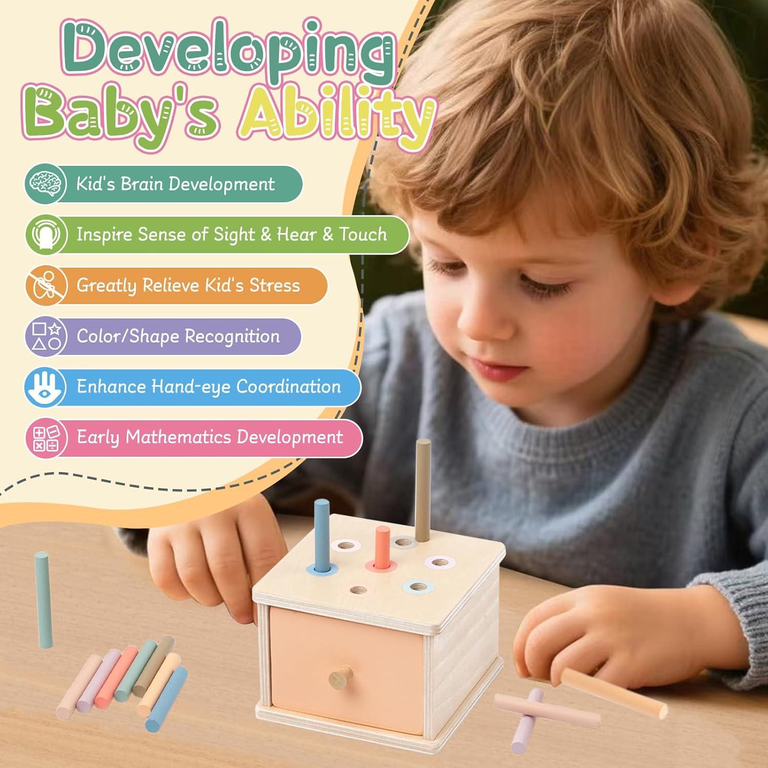 Juguetes Montessori Orannalar - Caja de Madera Educativa 12x9 cm