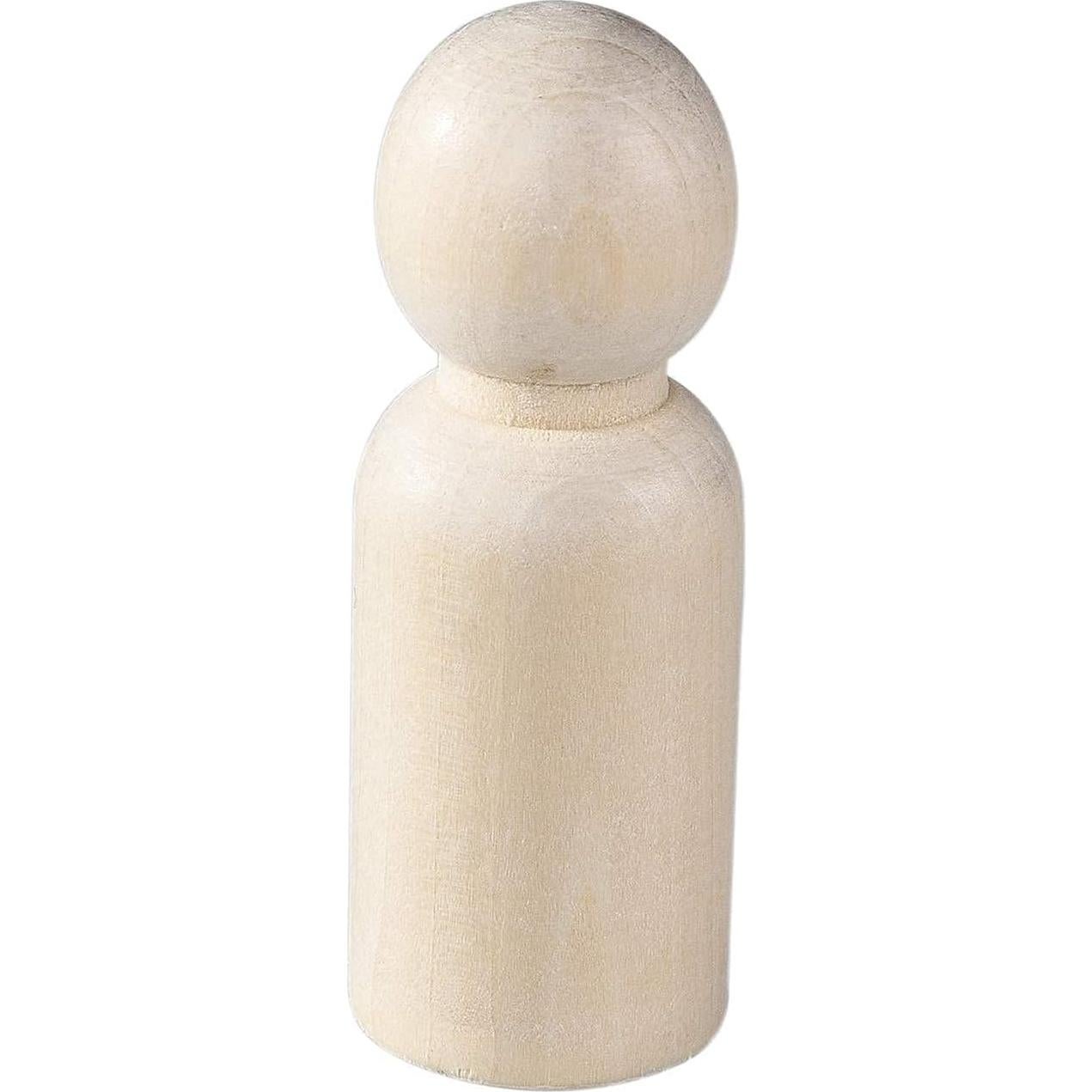 56 Muñecas de Madera Natural QDXATIVP para Pintar 6.5 cm