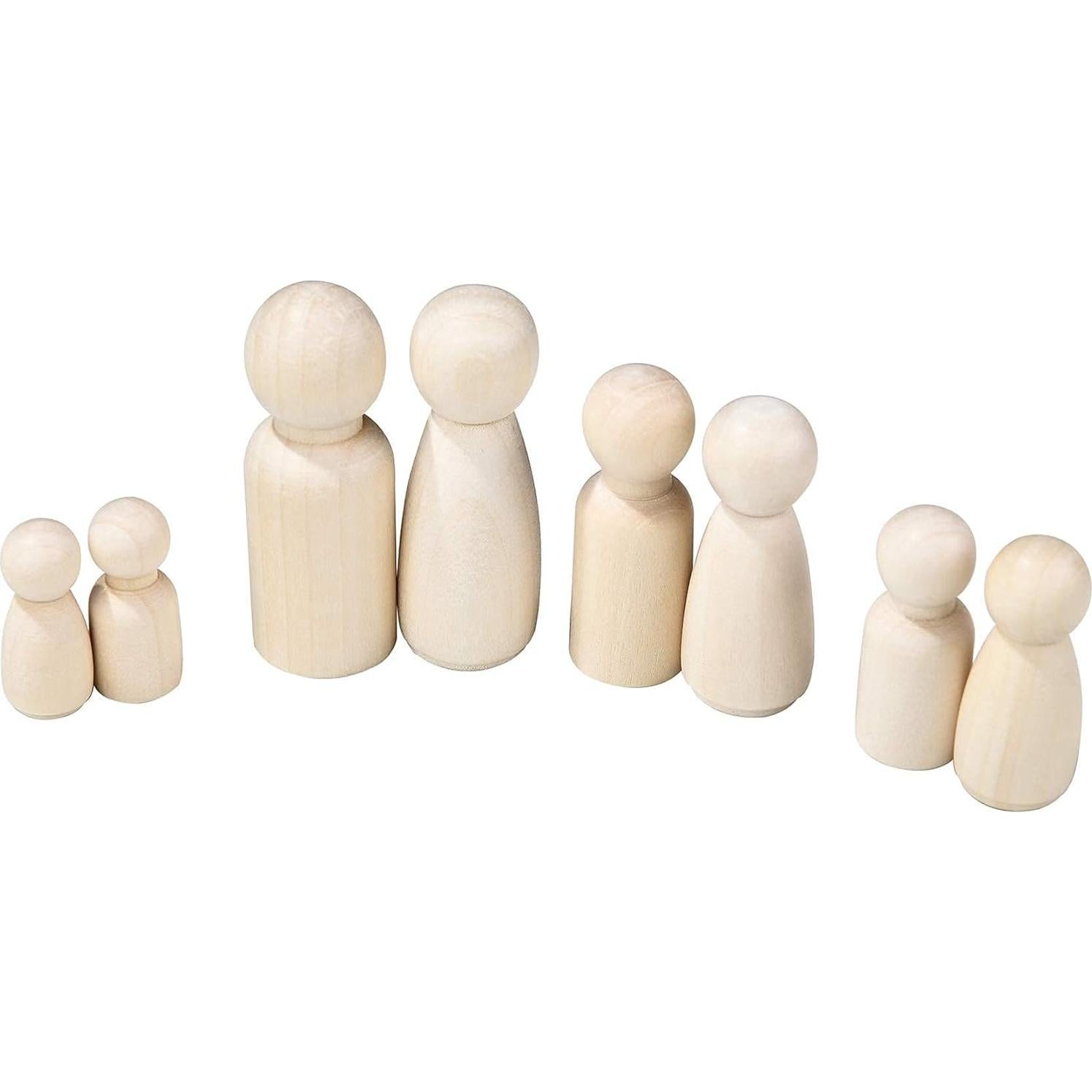 56 Muñecas de Madera Natural QDXATIVP para Pintar 6.5 cm