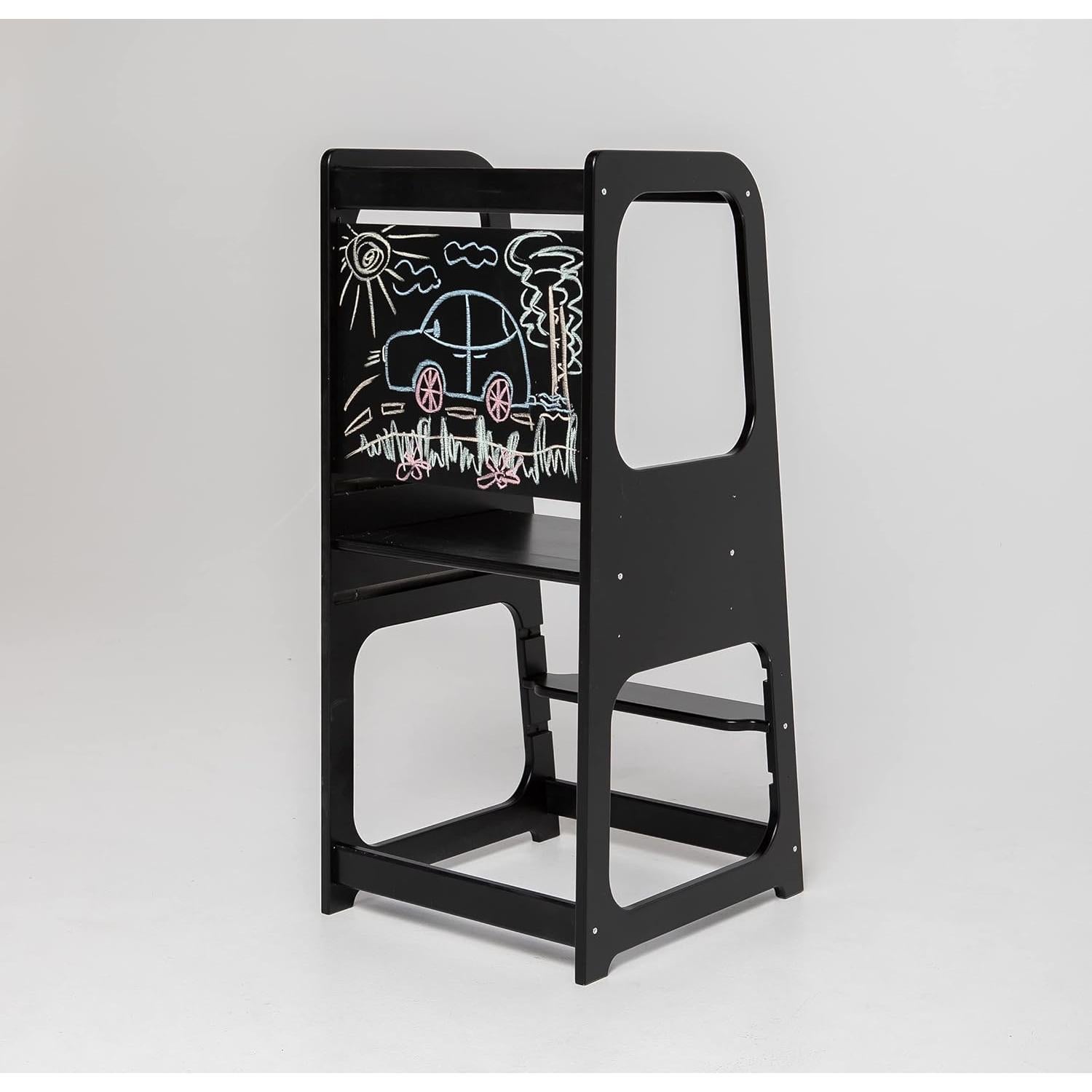 Torre Montessori Sweet Home con Pizarra y Altura Ajustable