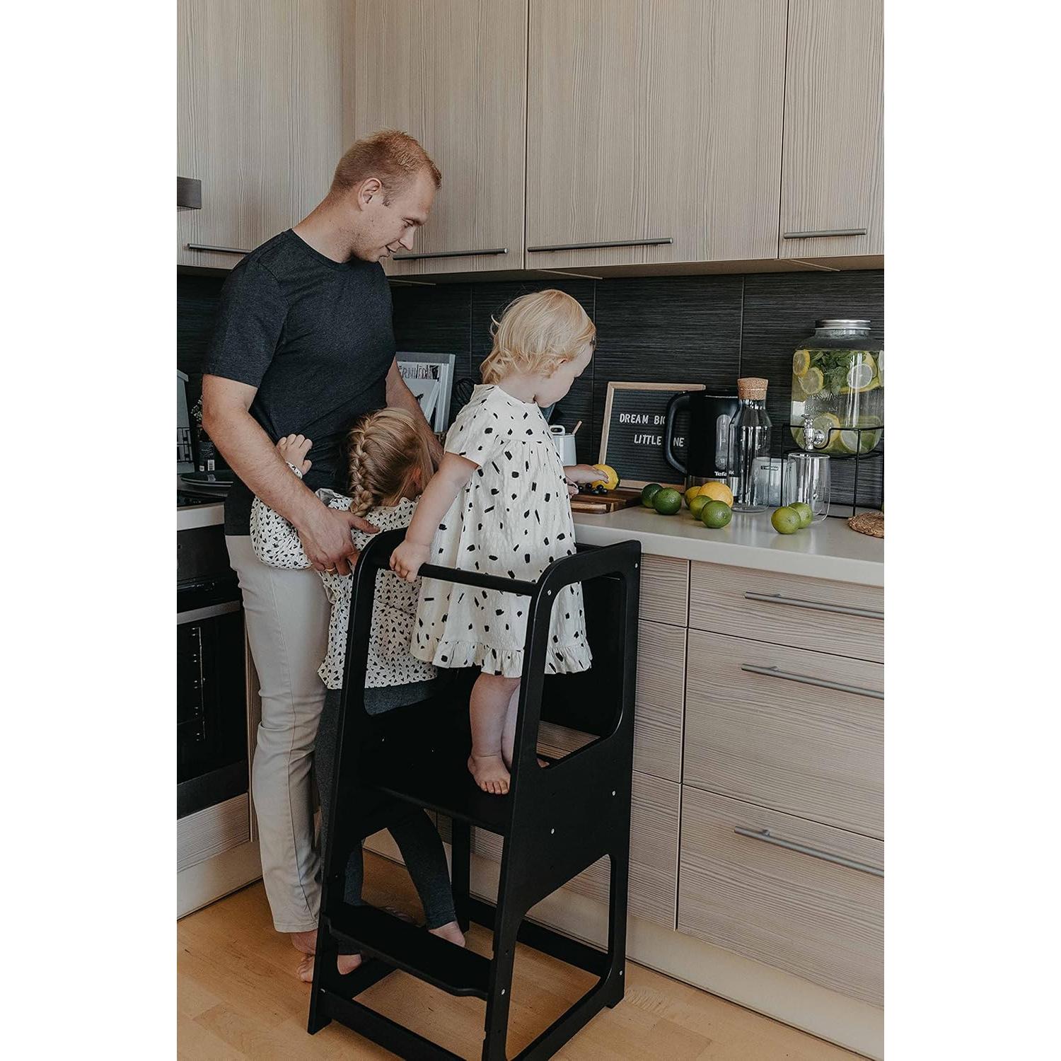 Torre Montessori Sweet Home con Pizarra y Altura Ajustable