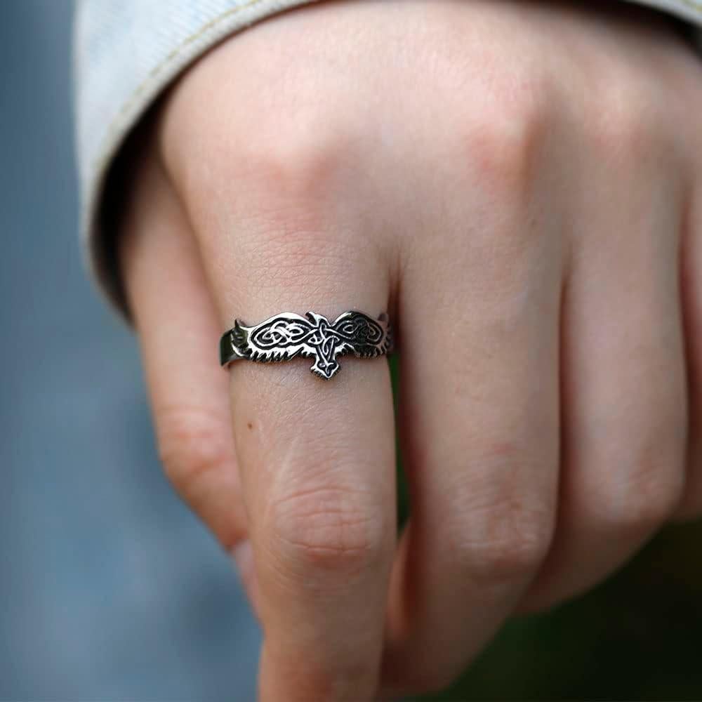 Anillo Vikingo Sinoyp de Acero Inoxidable Talla 11