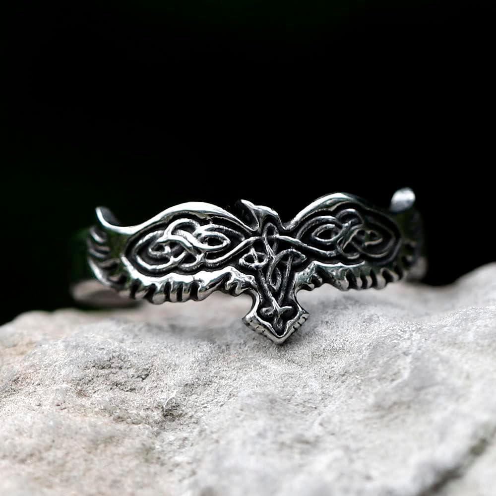 Anillo Vikingo Sinoyp de Acero Inoxidable Talla 11
