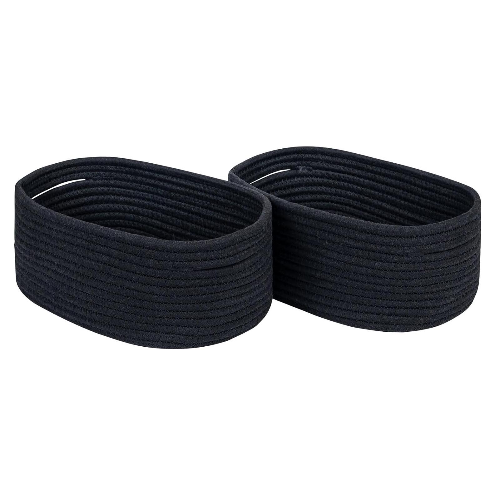 Cestas de Almacenamiento Negras CubesLand 30.5x20.3x12.7 cm 2 Pcs