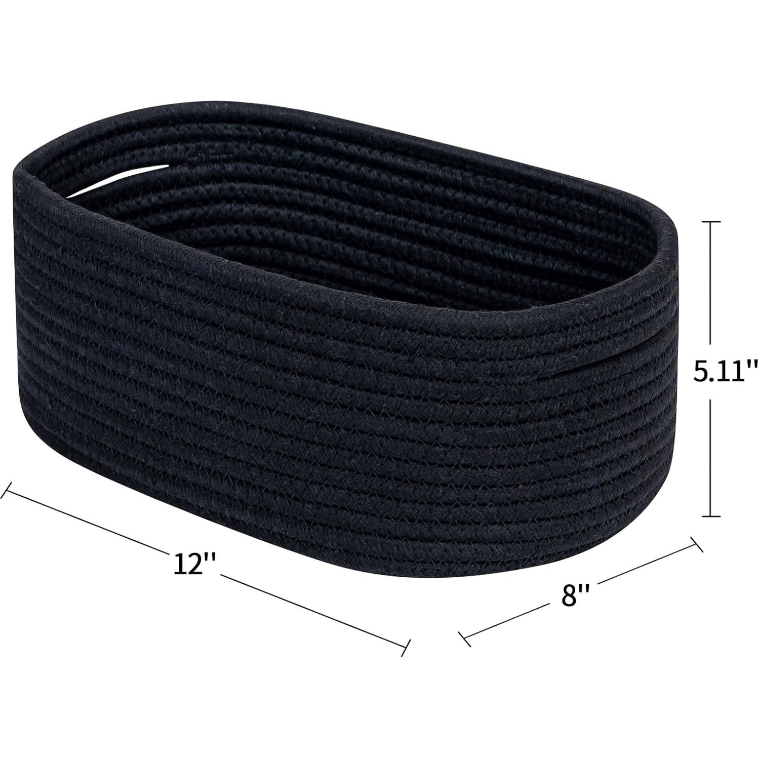 Cestas de Almacenamiento Negras CubesLand 30.5x20.3x12.7 cm 2 Pcs