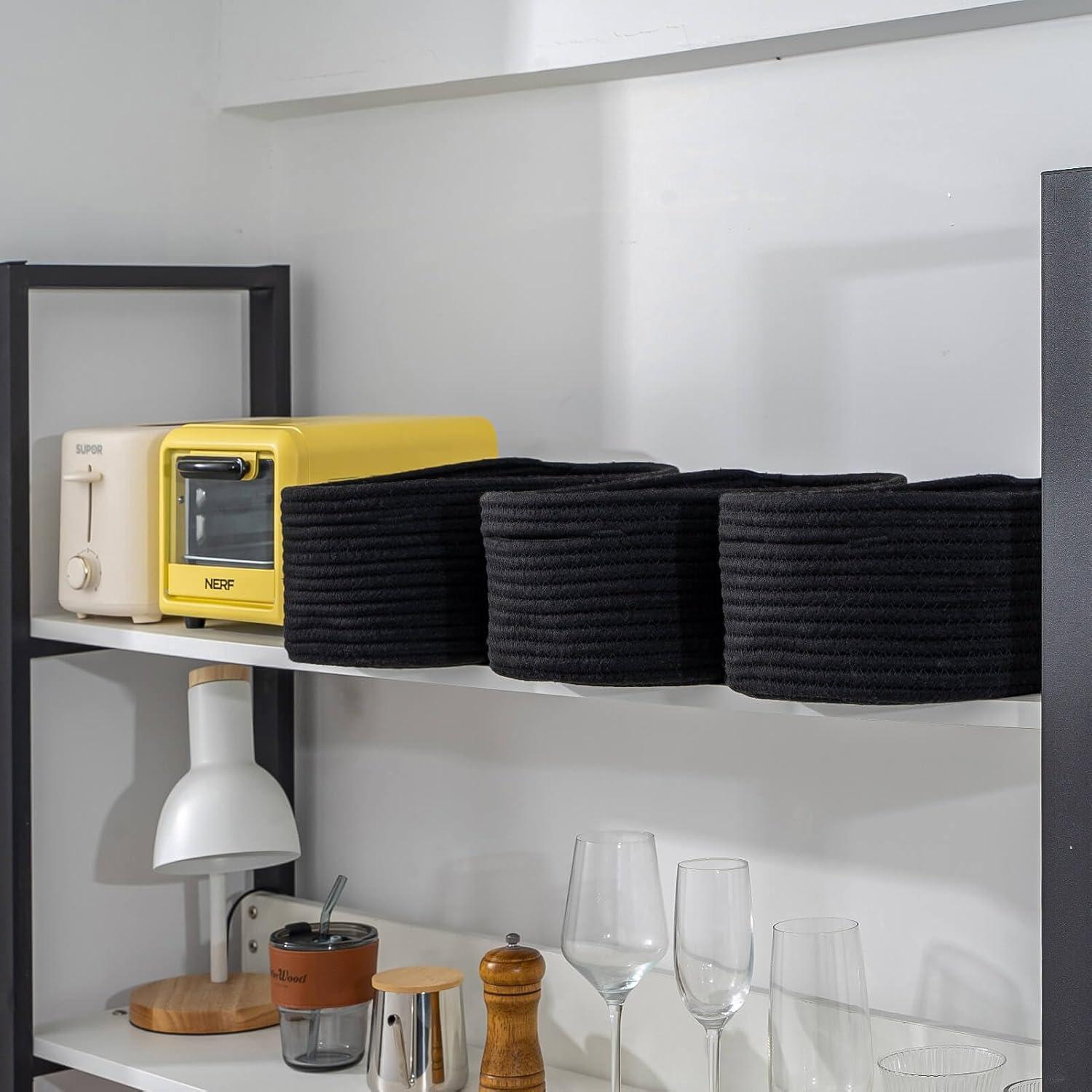 Cestas de Almacenamiento Negras CubesLand 30.5x20.3x12.7 cm 2 Pcs