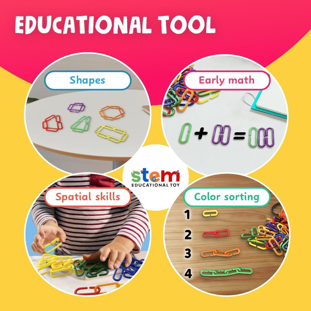 Enlaces Matemáticos Skoolzy 120 Piezas para Niños 3+