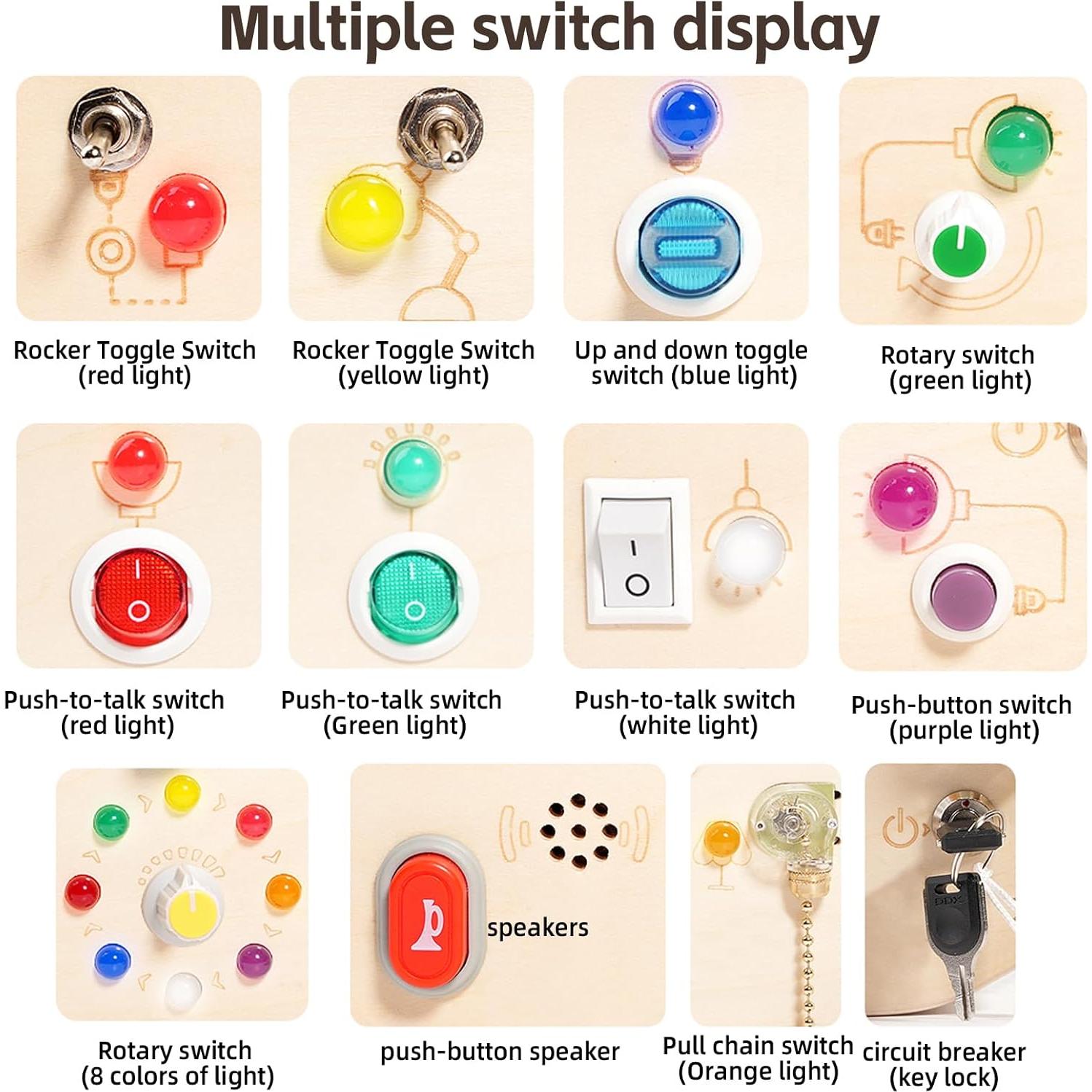 Juguete Sensorial de Madera Yunhe para Niños 3-6 Años