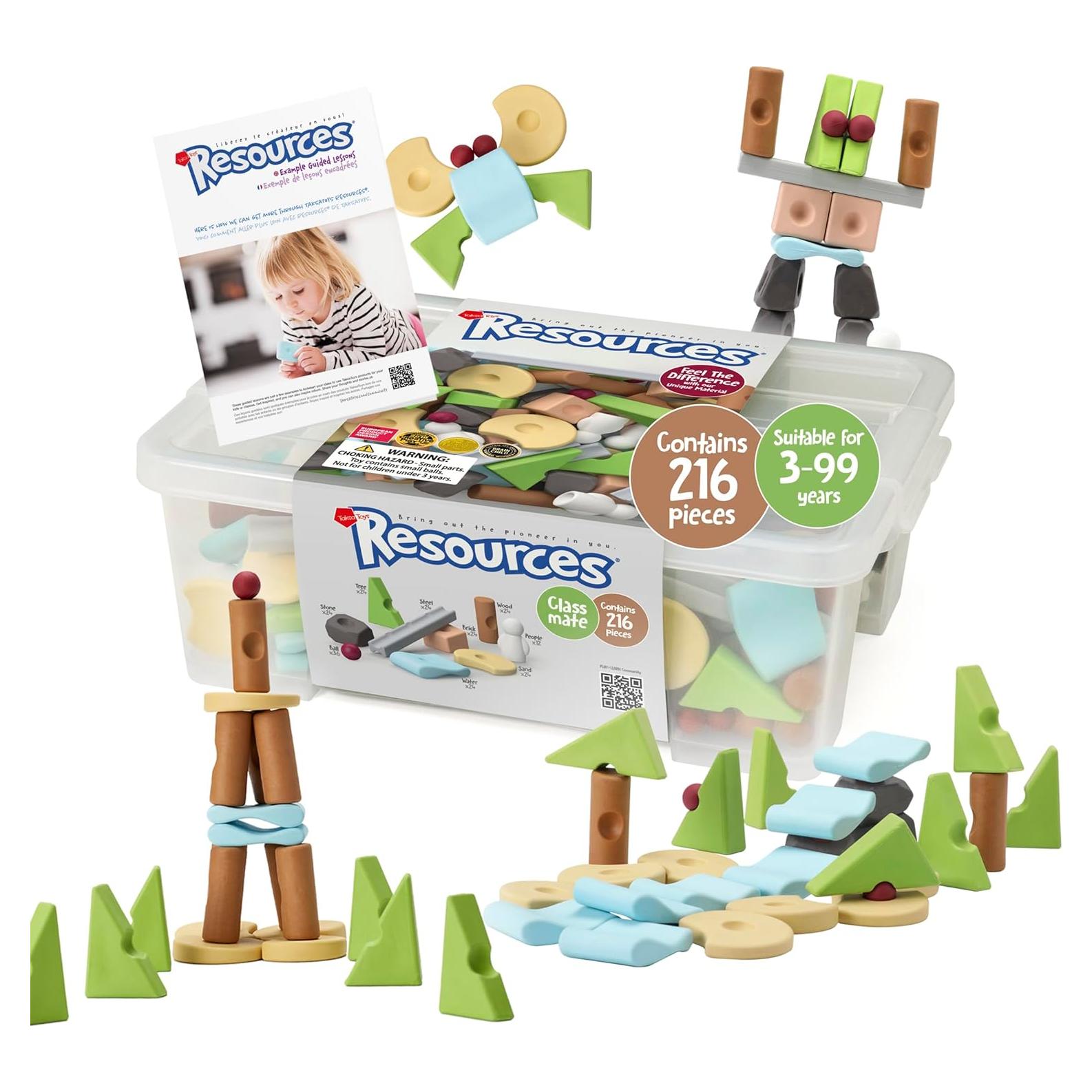 Juguetes Taksa Montessori 216 Pcs Bloques Apilables 3+ Años
