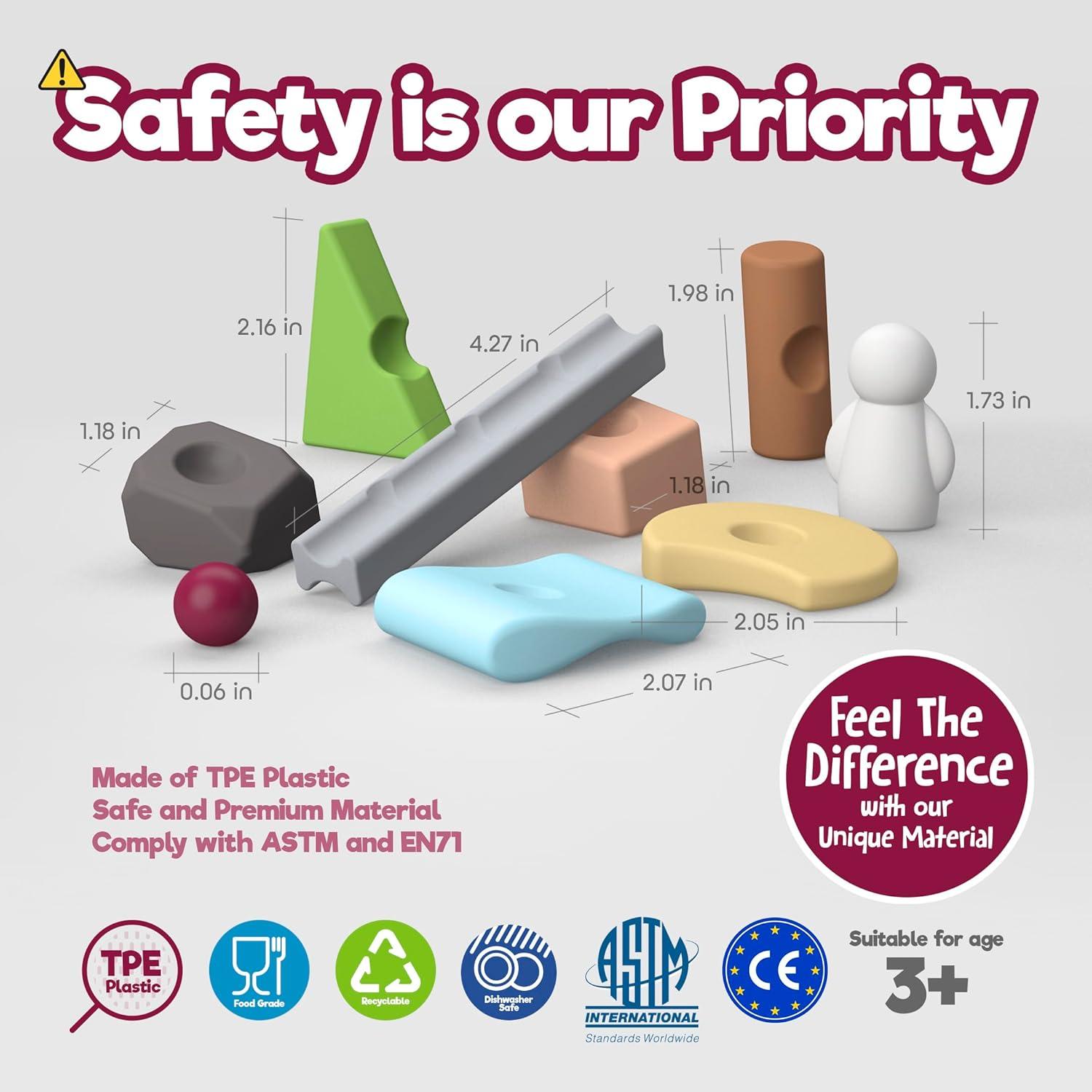 Juguetes Taksa Montessori 216 Pcs Bloques Apilables 3+ Años