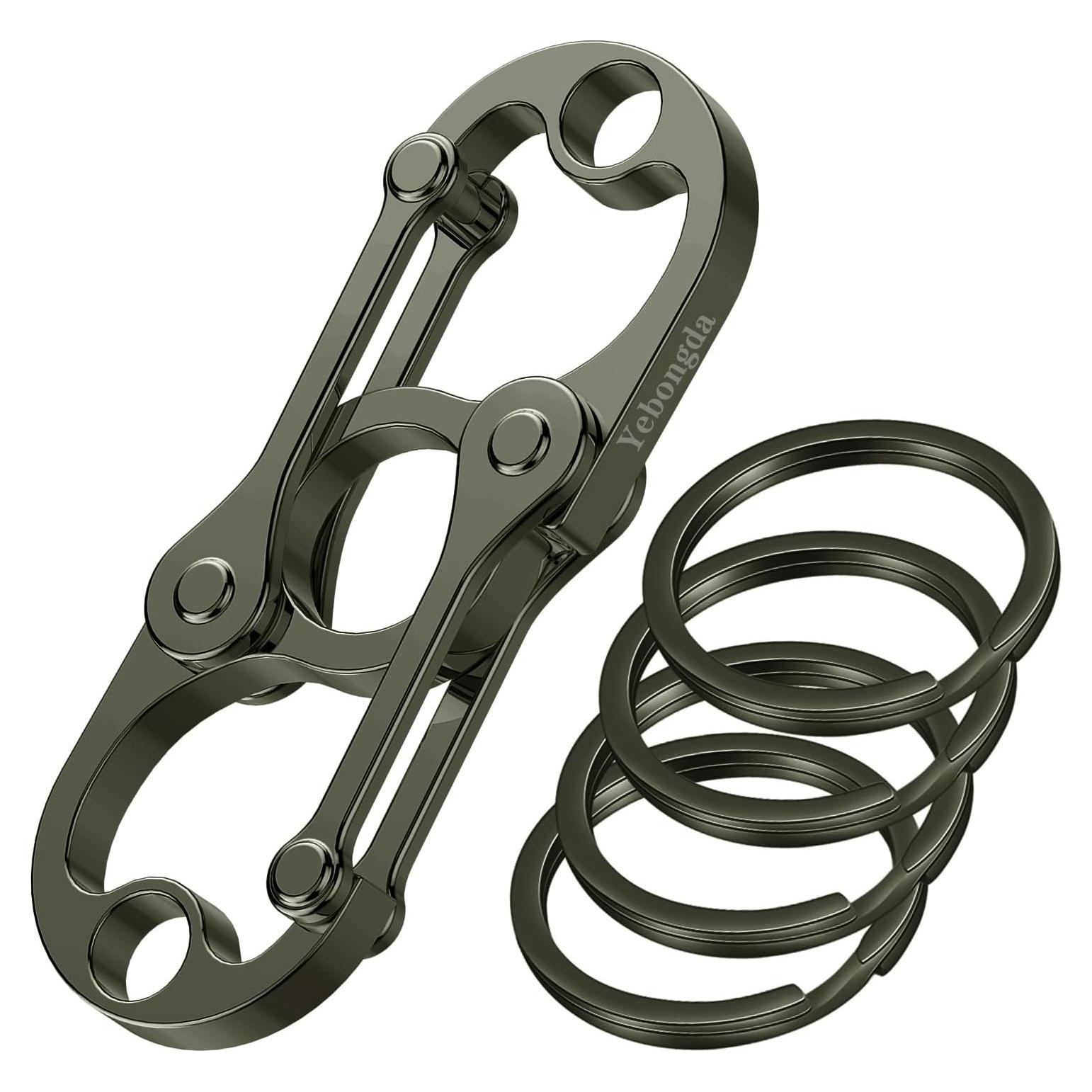 Llave Carabinero Yebongda con 4 Anillos y Abridor de Botellas