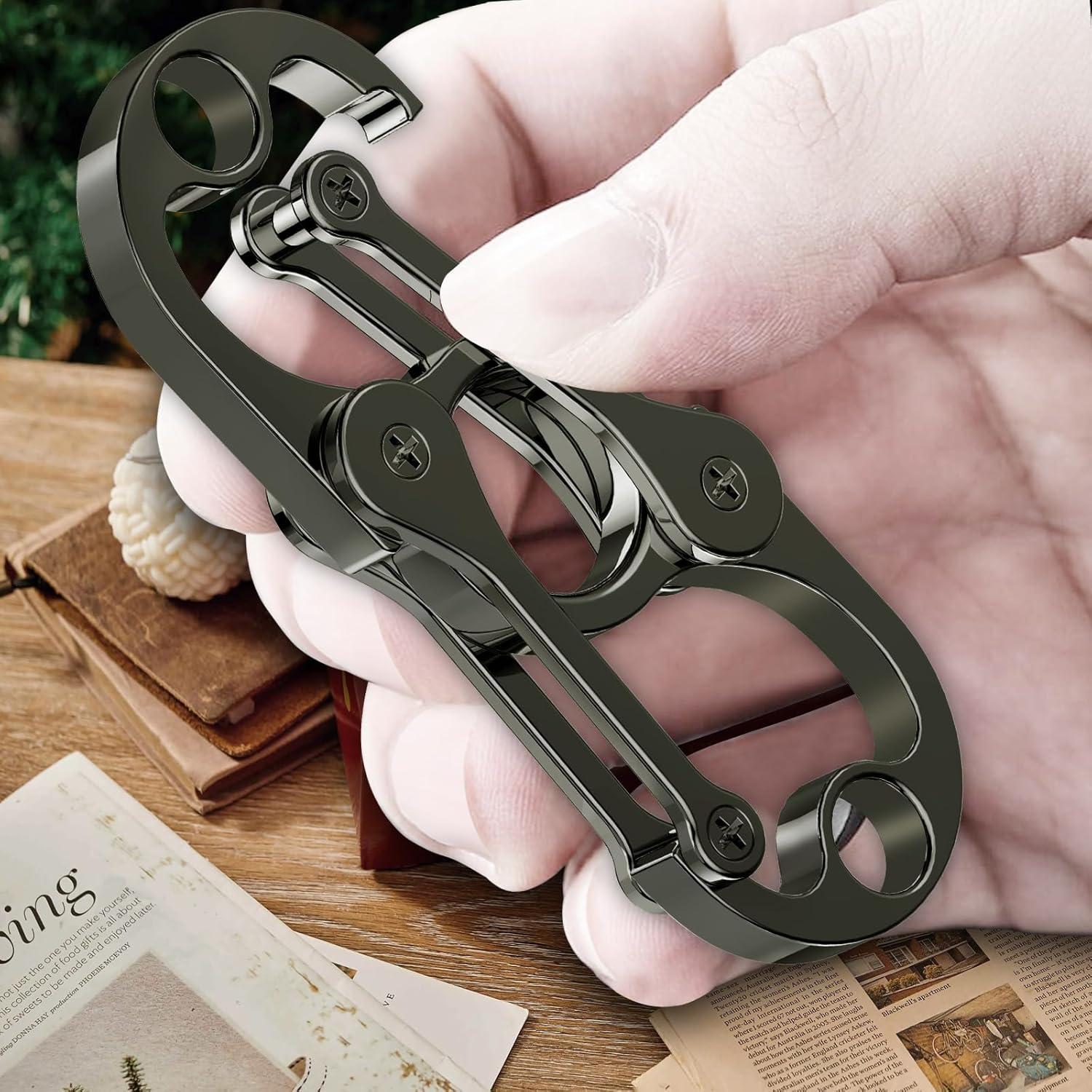 Llave Carabinero Yebongda con 4 Anillos y Abridor de Botellas