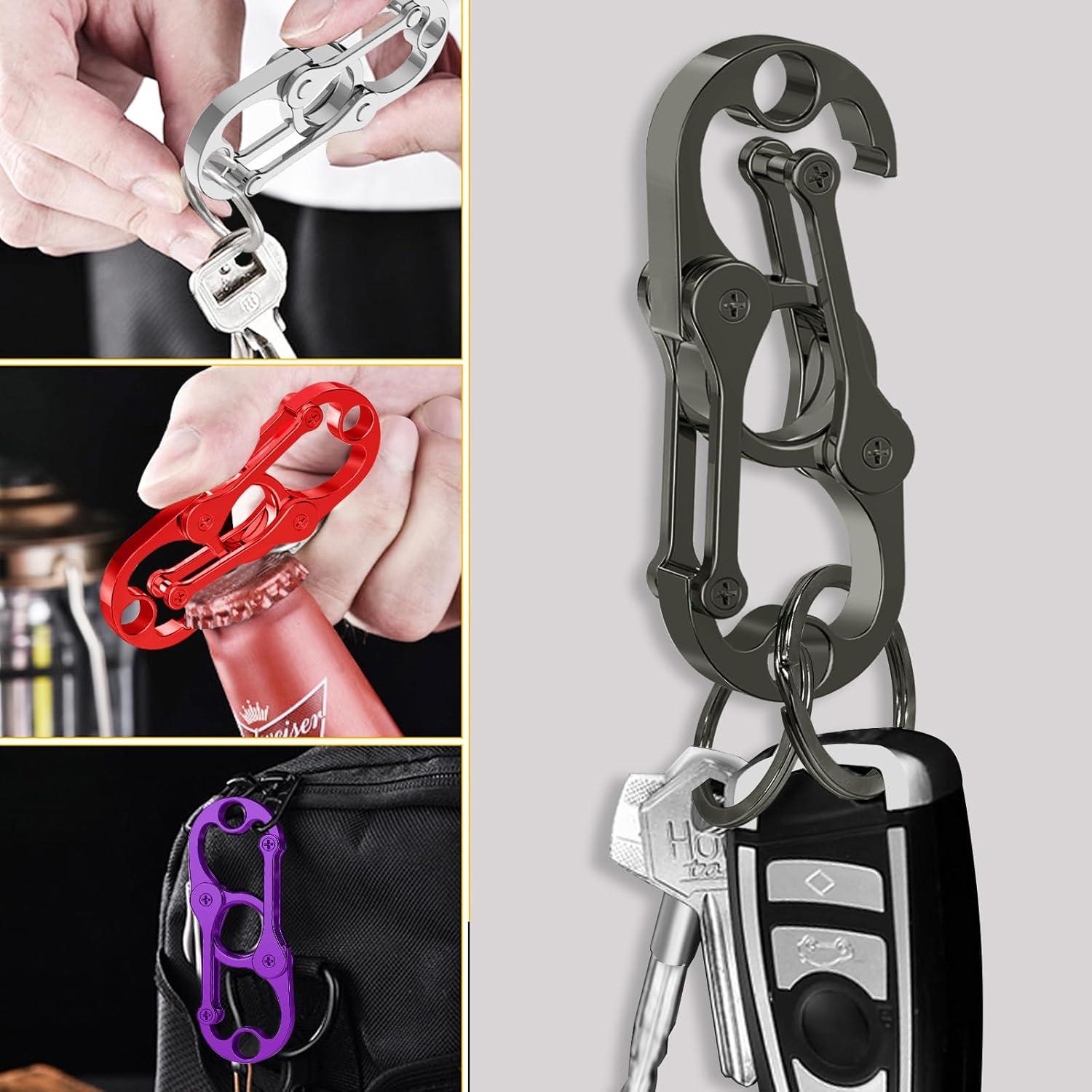 Llave Carabinero Yebongda con 4 Anillos y Abridor de Botellas