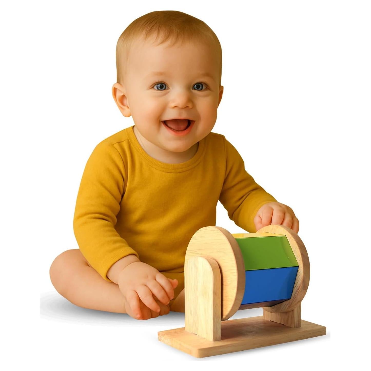 Juguete de tambor giratorio de madera Shumee 18x15 cm Montessori