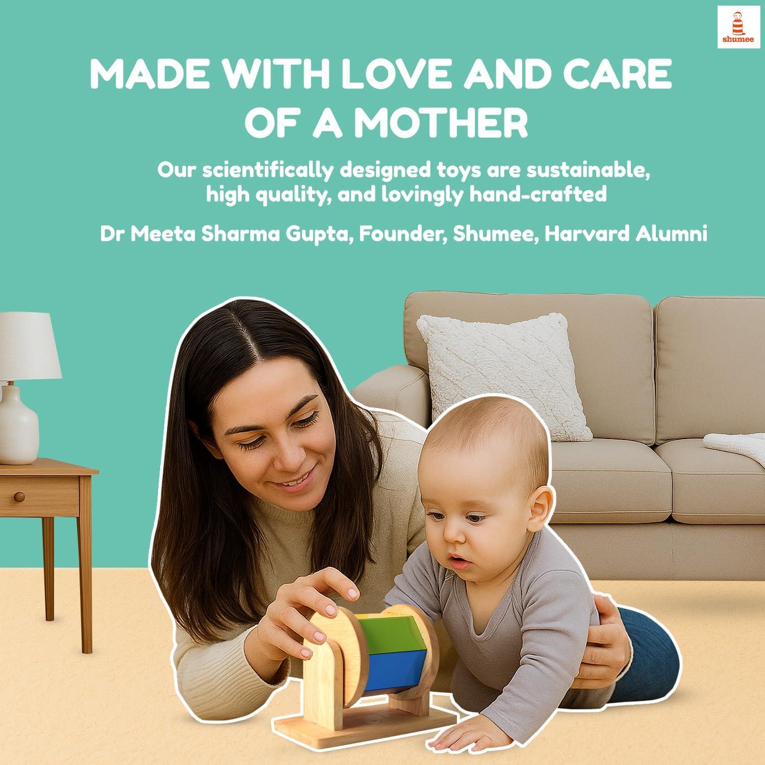 Juguete de tambor giratorio de madera Shumee 18x15 cm Montessori