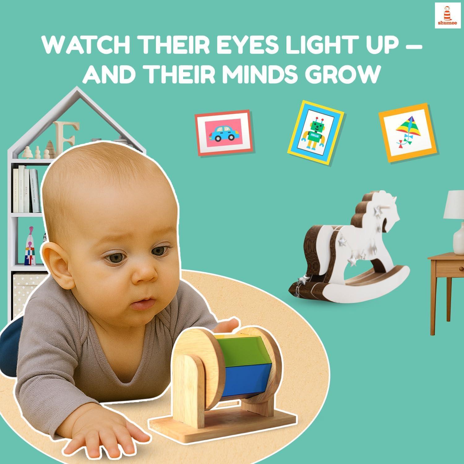 Juguete de tambor giratorio de madera Shumee 18x15 cm Montessori