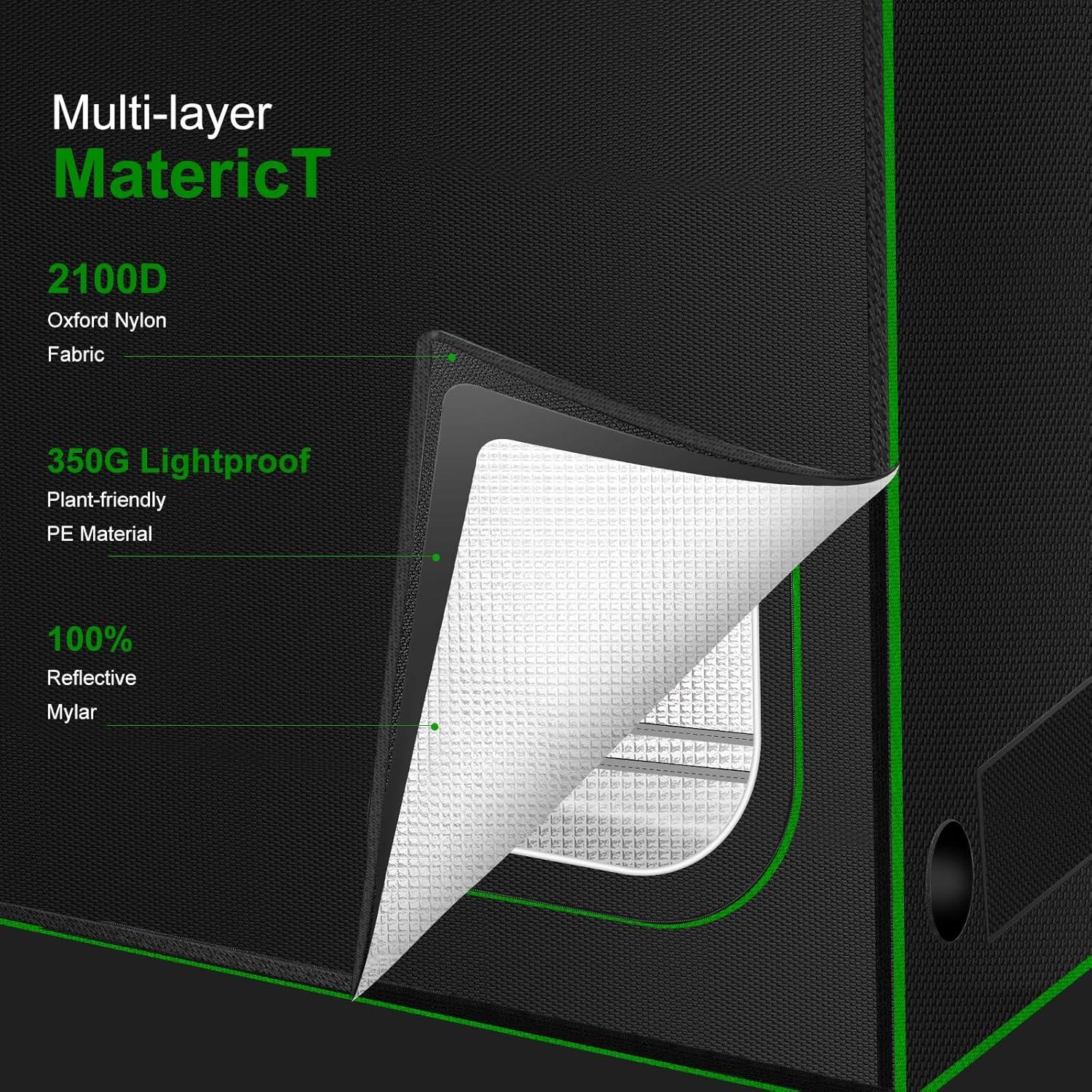 Tienda de Cultivo Interior MELONFARM 121.9x60.9x152.4cm Doble Capa