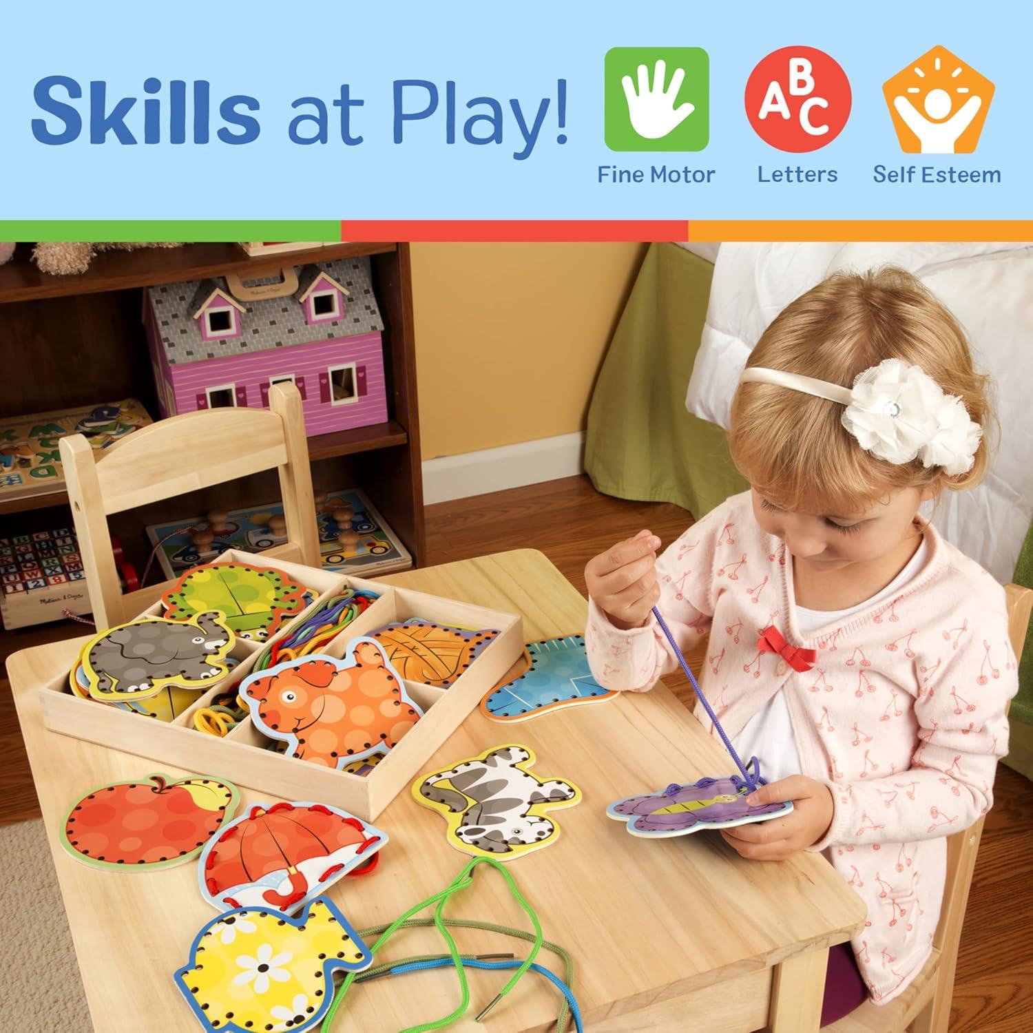 Tarjetas de Enhebrado de Letras Melissa & Doug - 26 Piezas